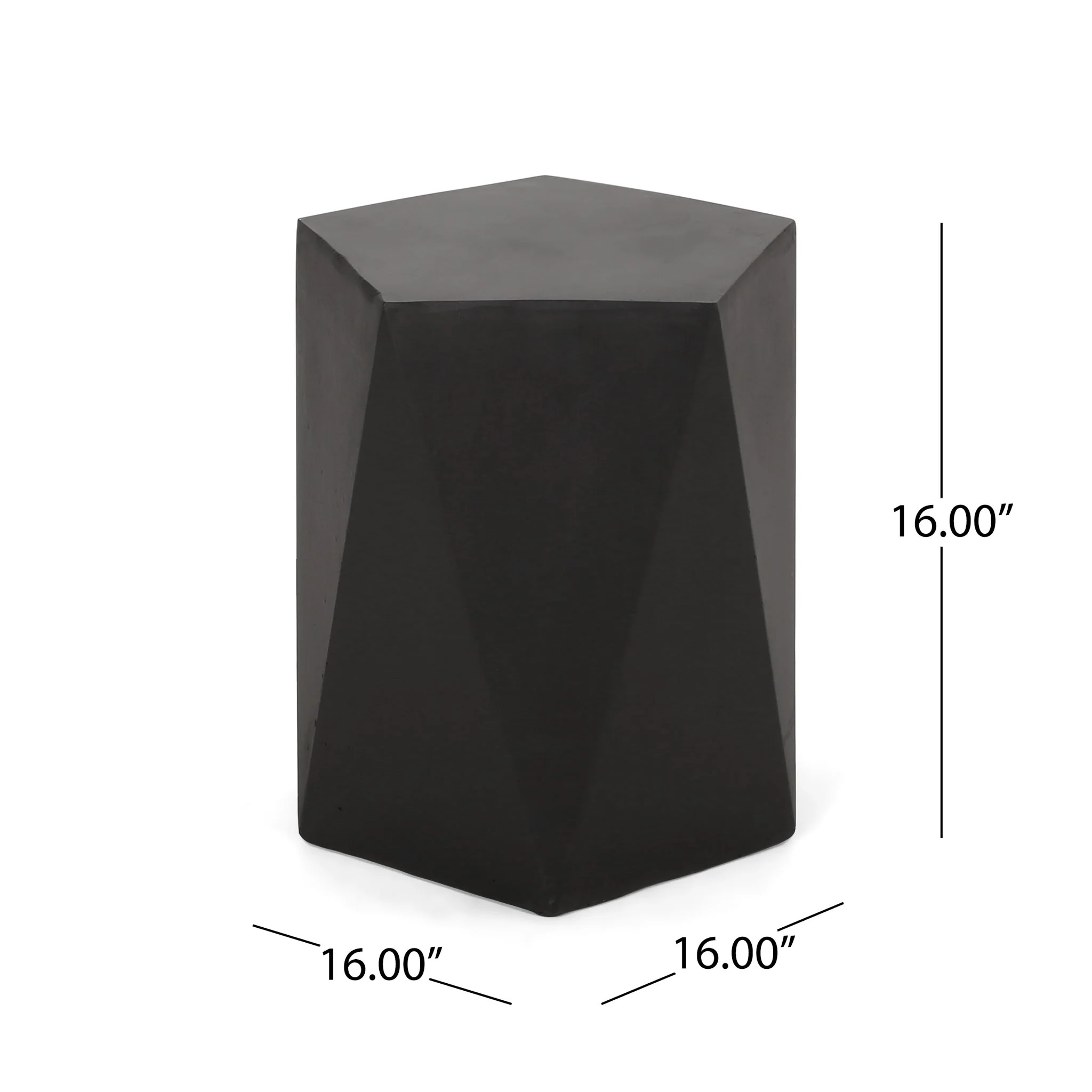 Side Table With Geometric Design - Image 6