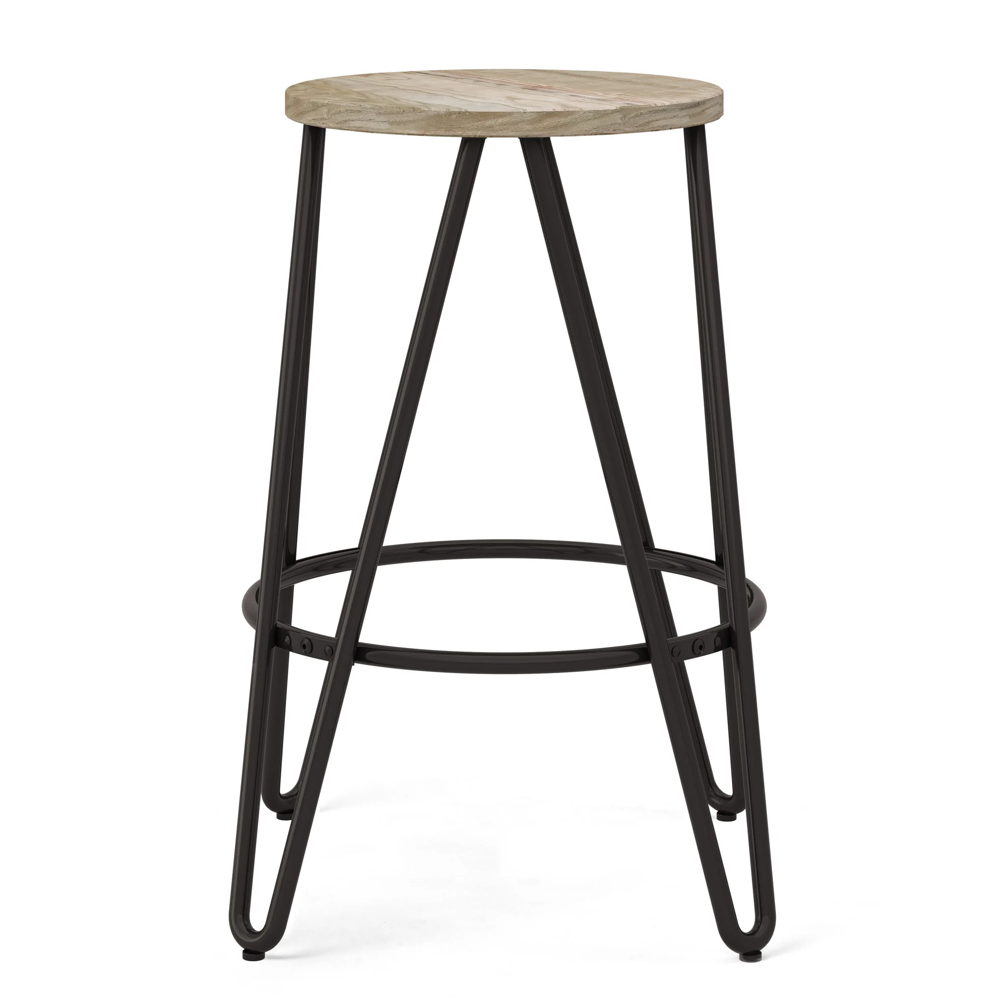 Simeon - Multifunctional Metal Stool With Wood Seat - Image 13