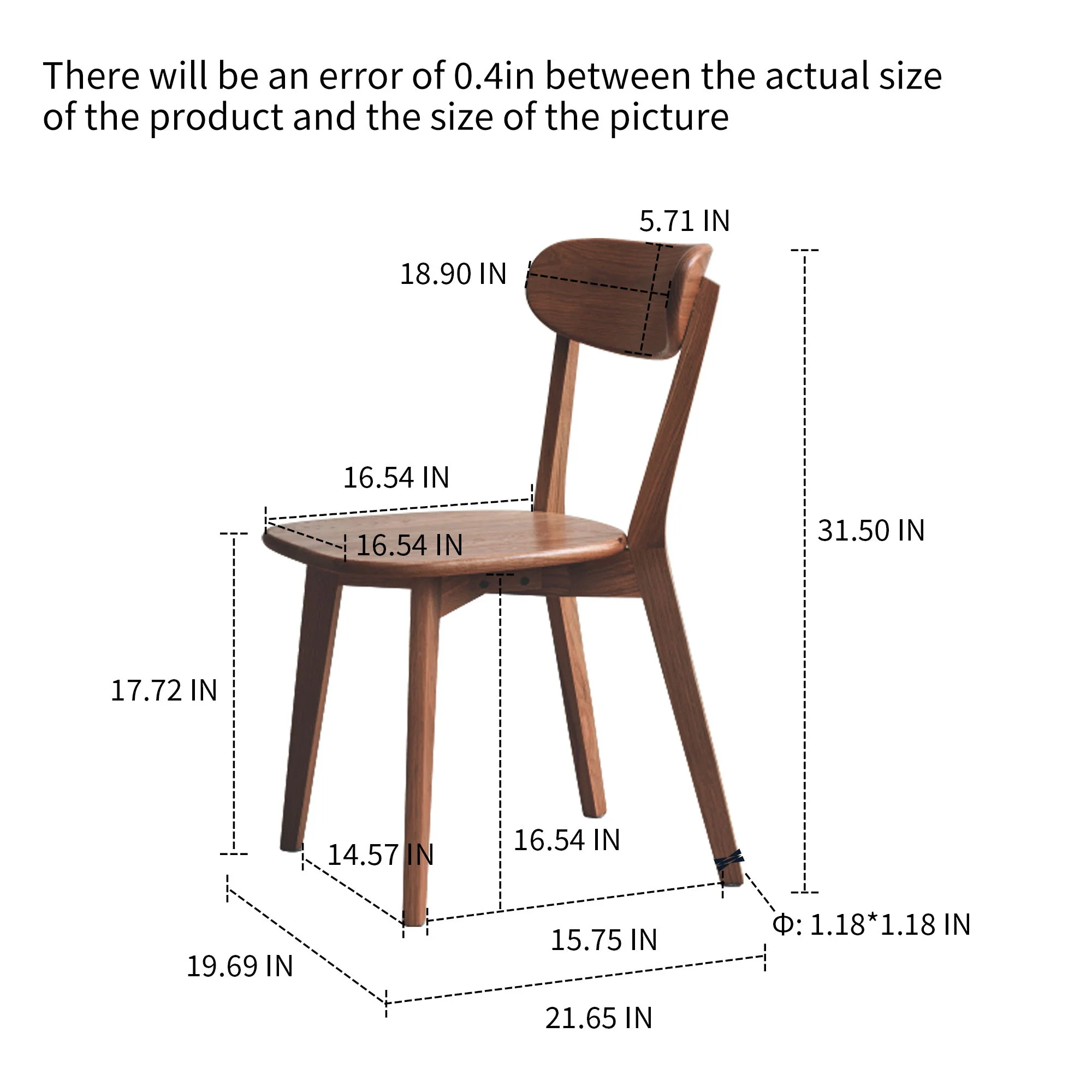 Simple Dining Chair, Solid Chair Table For Living Room Chair - Image 14