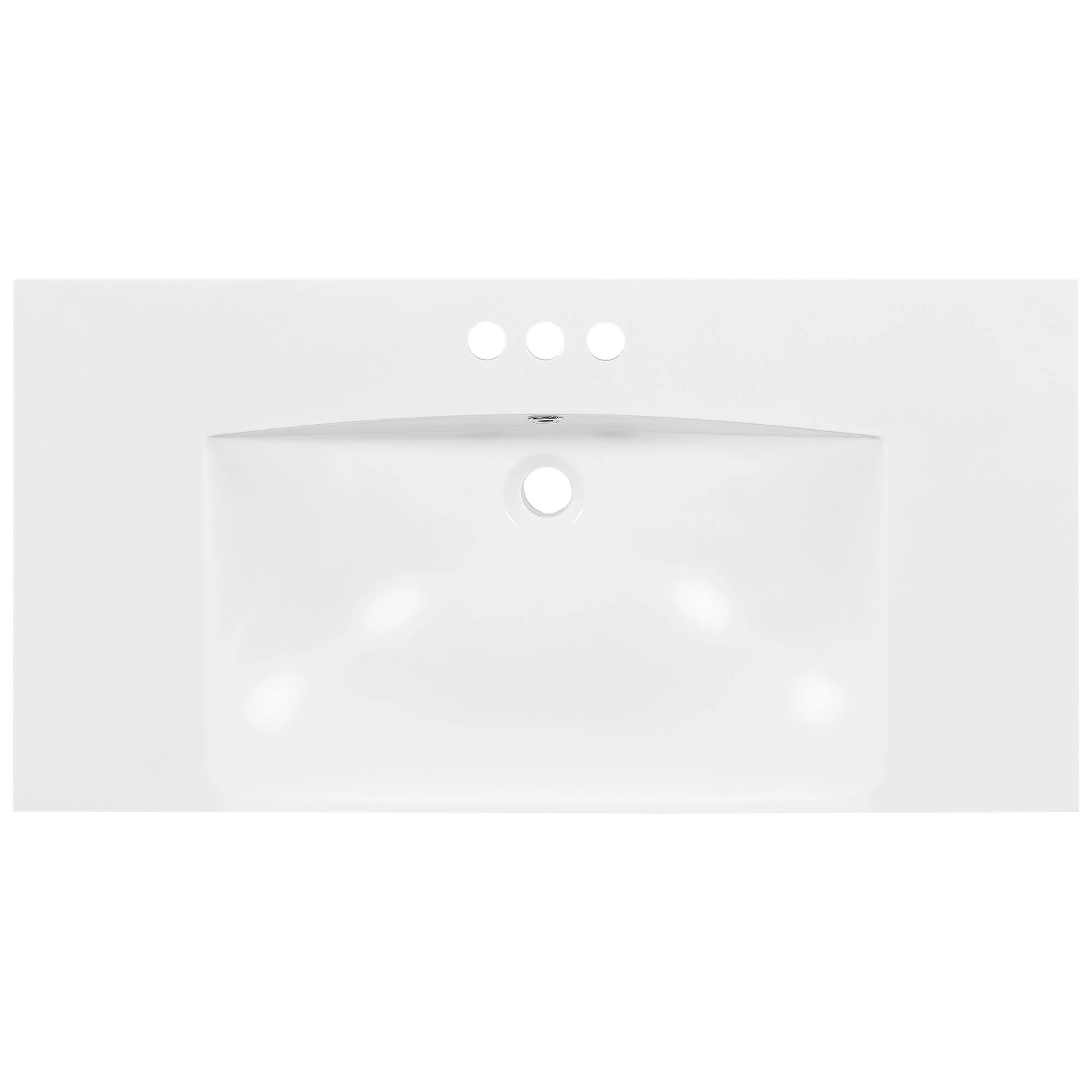 Single Bathroom Basin Sink, Vanity Top Only With 3 Faucet Holes - Image 5