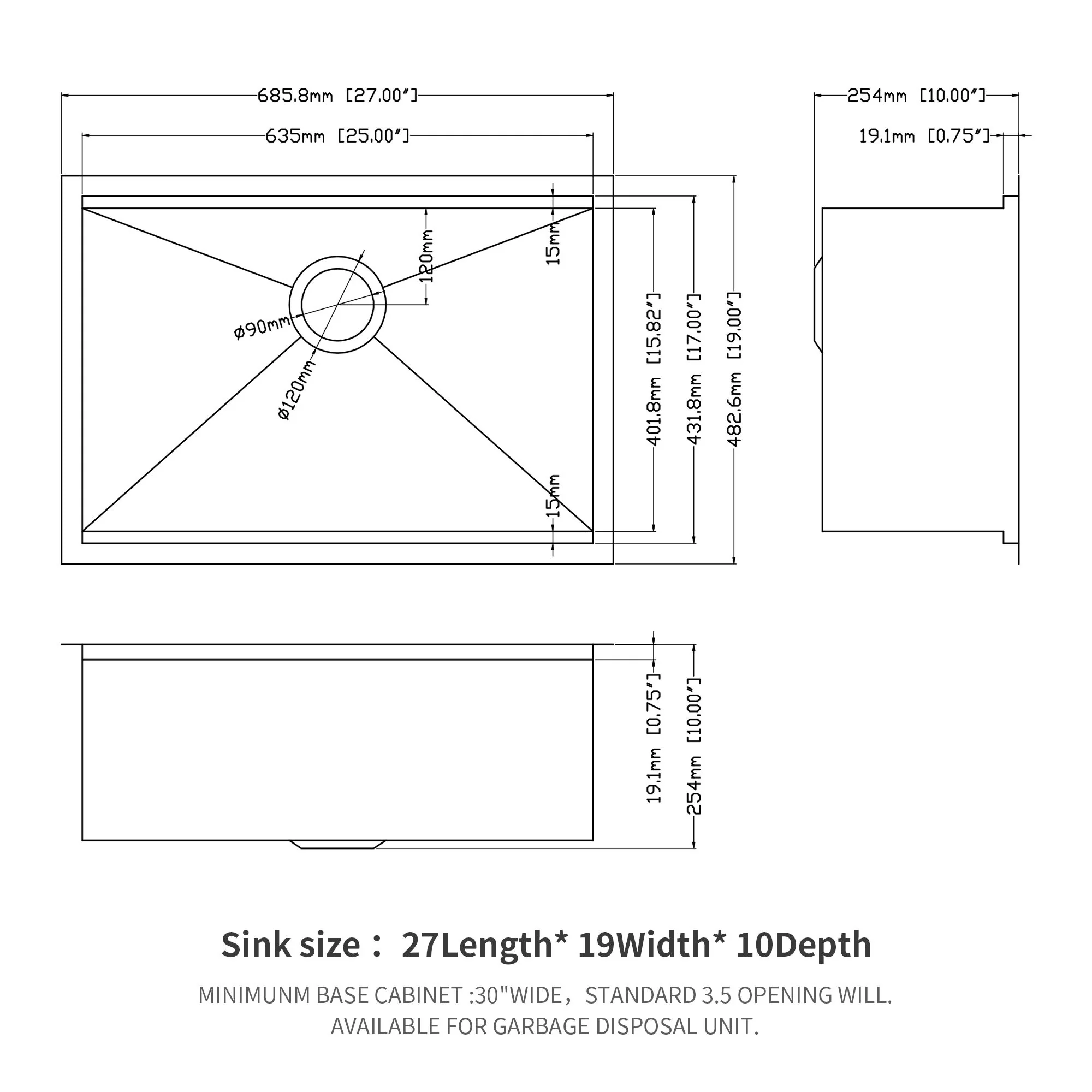 Single Bowl, Undermount Workstation, Kitchen Sink With Accessories - Image 5