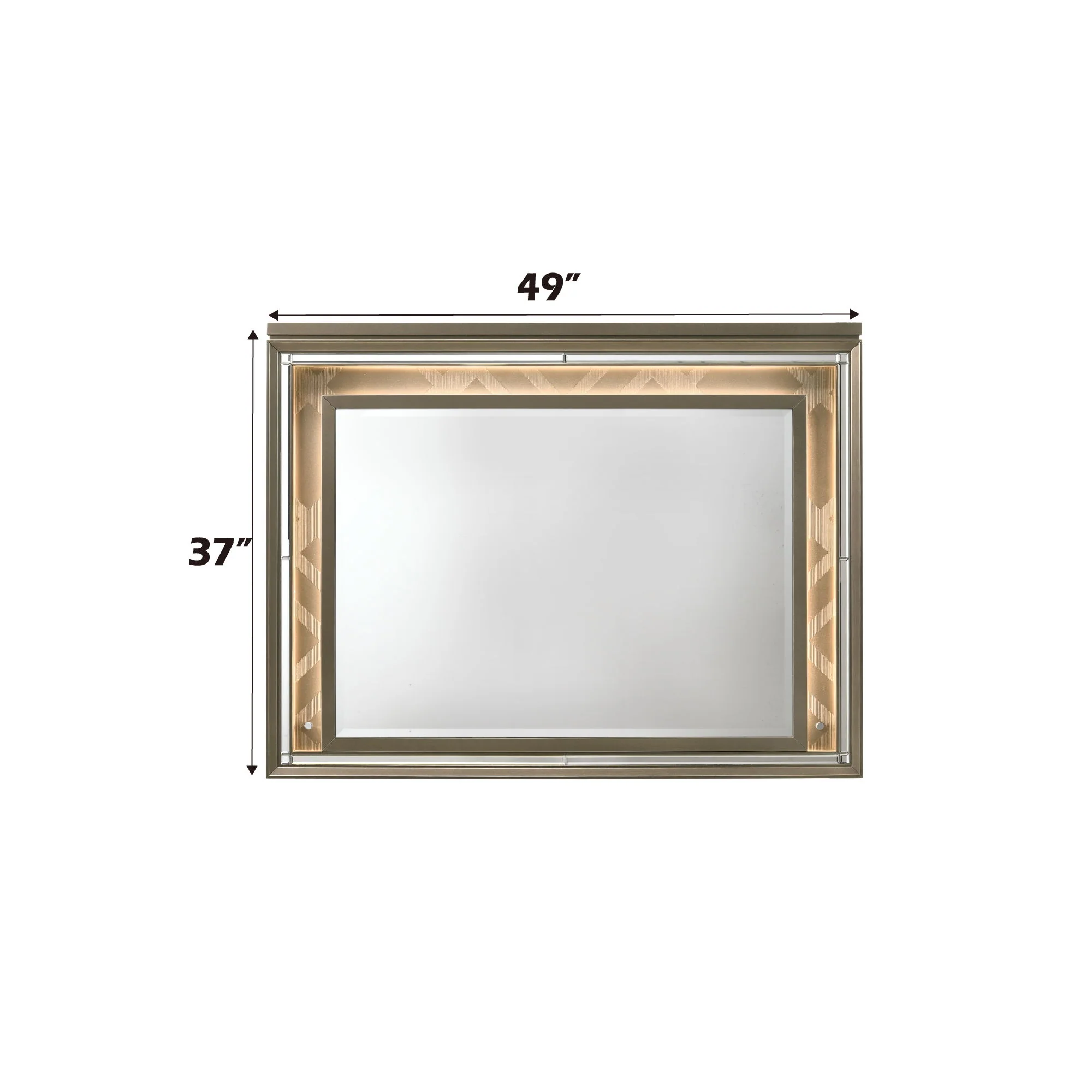 Skylar - Mirror With LED - Champagne - Image 4