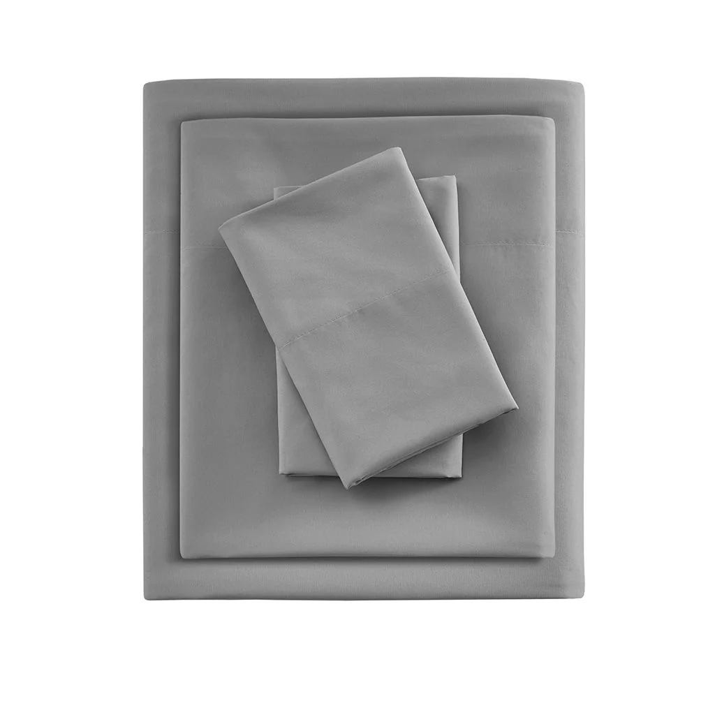 Smart Cool Microfiber Sheet Set - Gray - Image 3