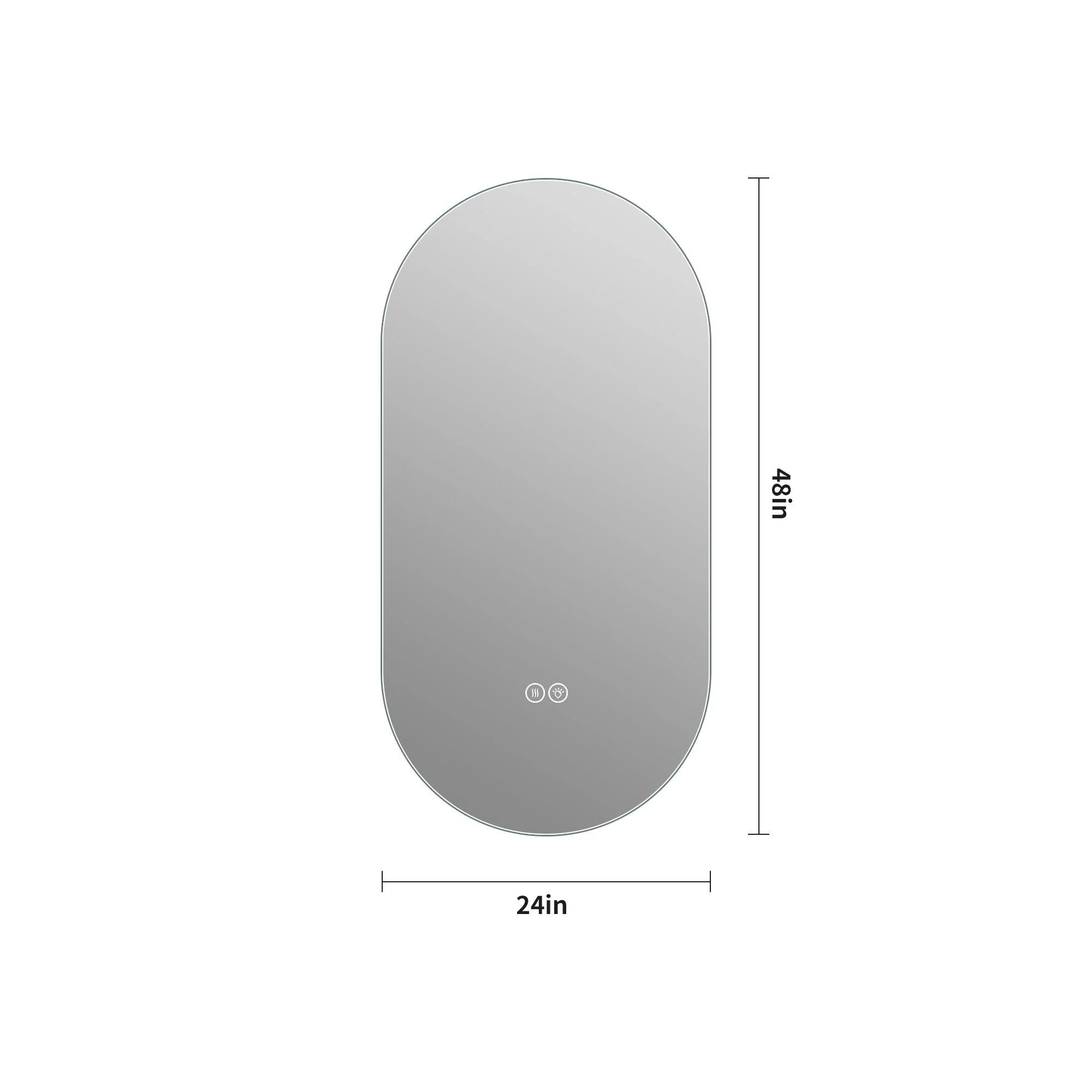 Smart Wall Mounted LED Touch Screen Mirror With Anti-Fog Function And Adjustable Lighting - Image 4