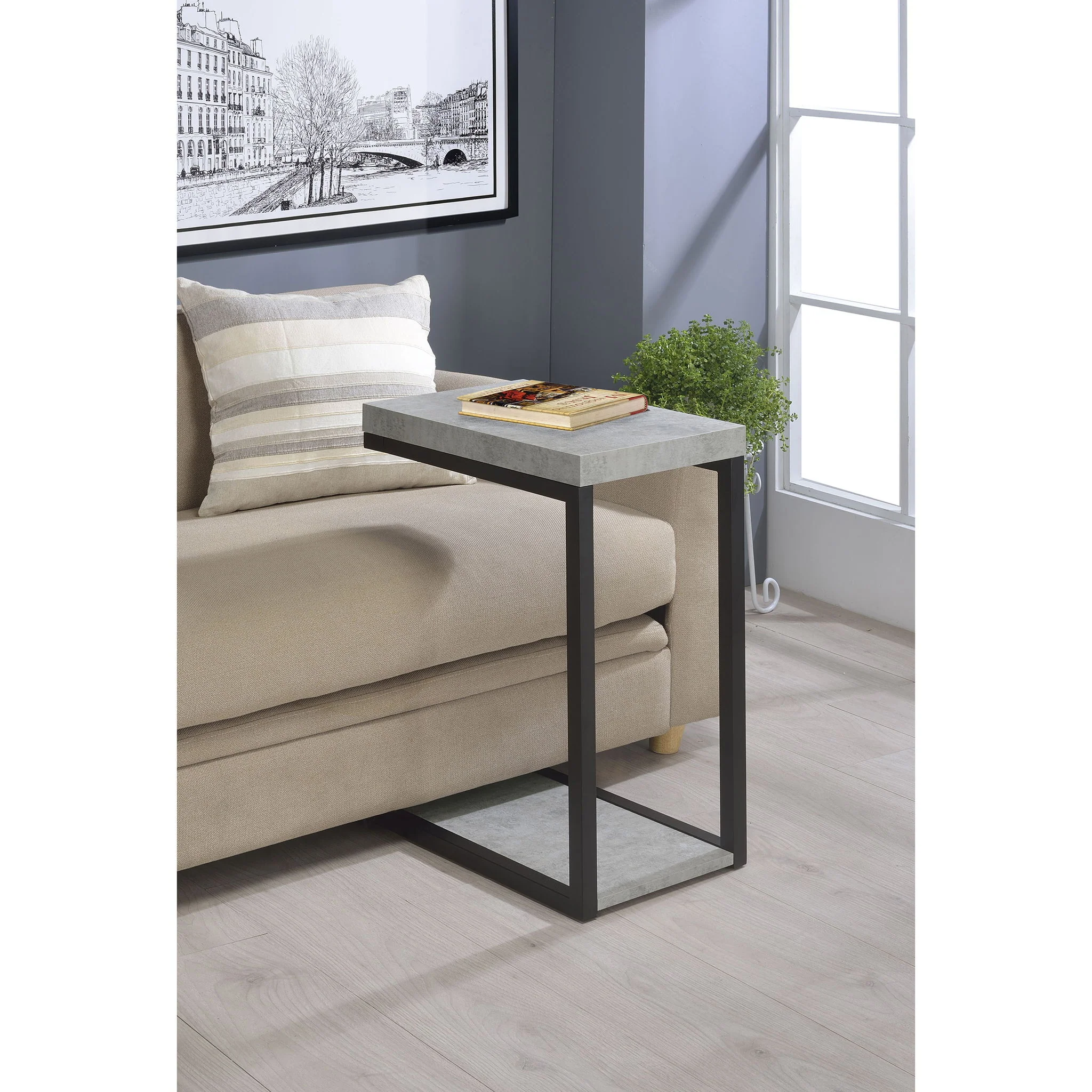 Snack Table With Industrial Base - Image 4