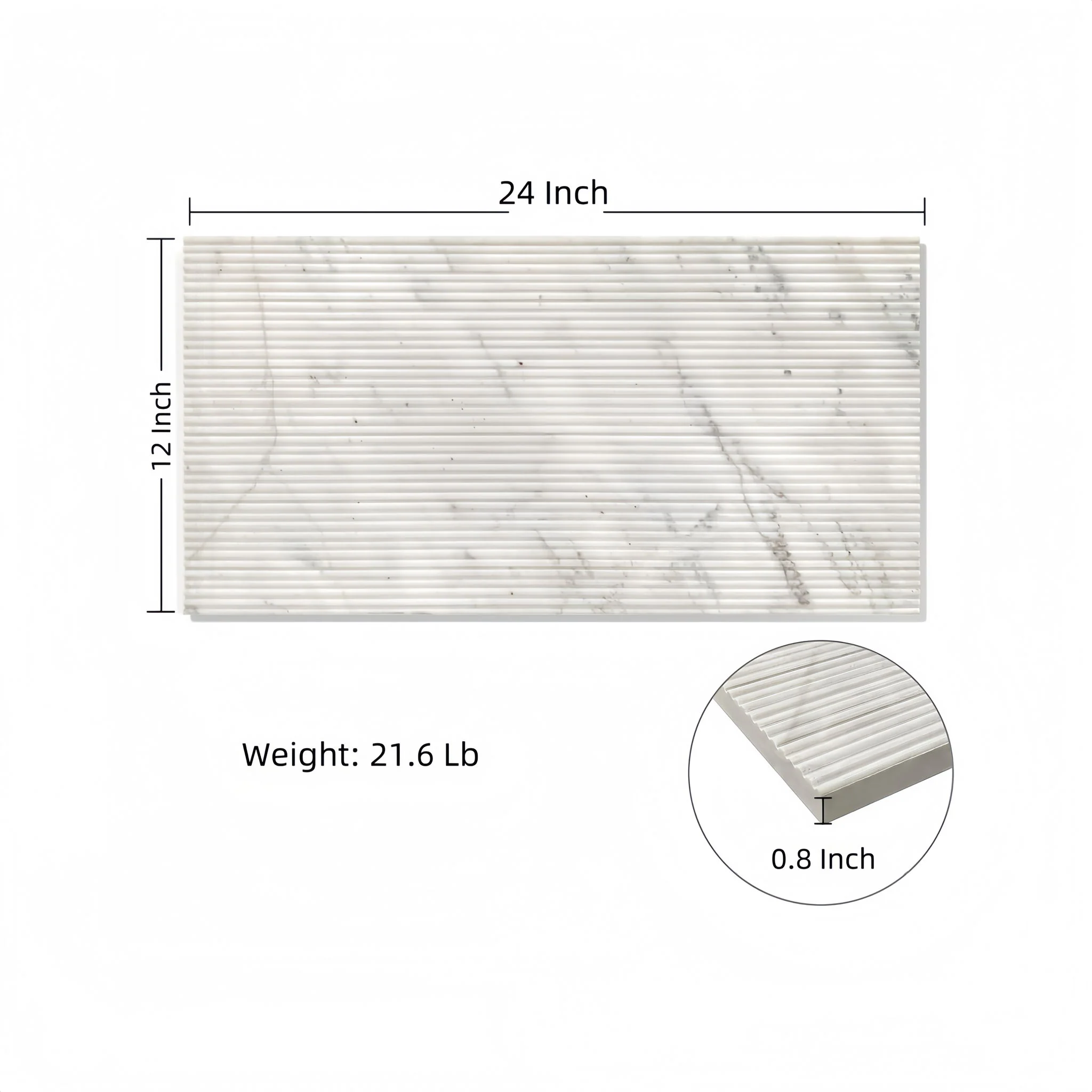 Snow Mountain Ol Textured Marble Tiles For Wall Decoration - White / Natural - Image 3