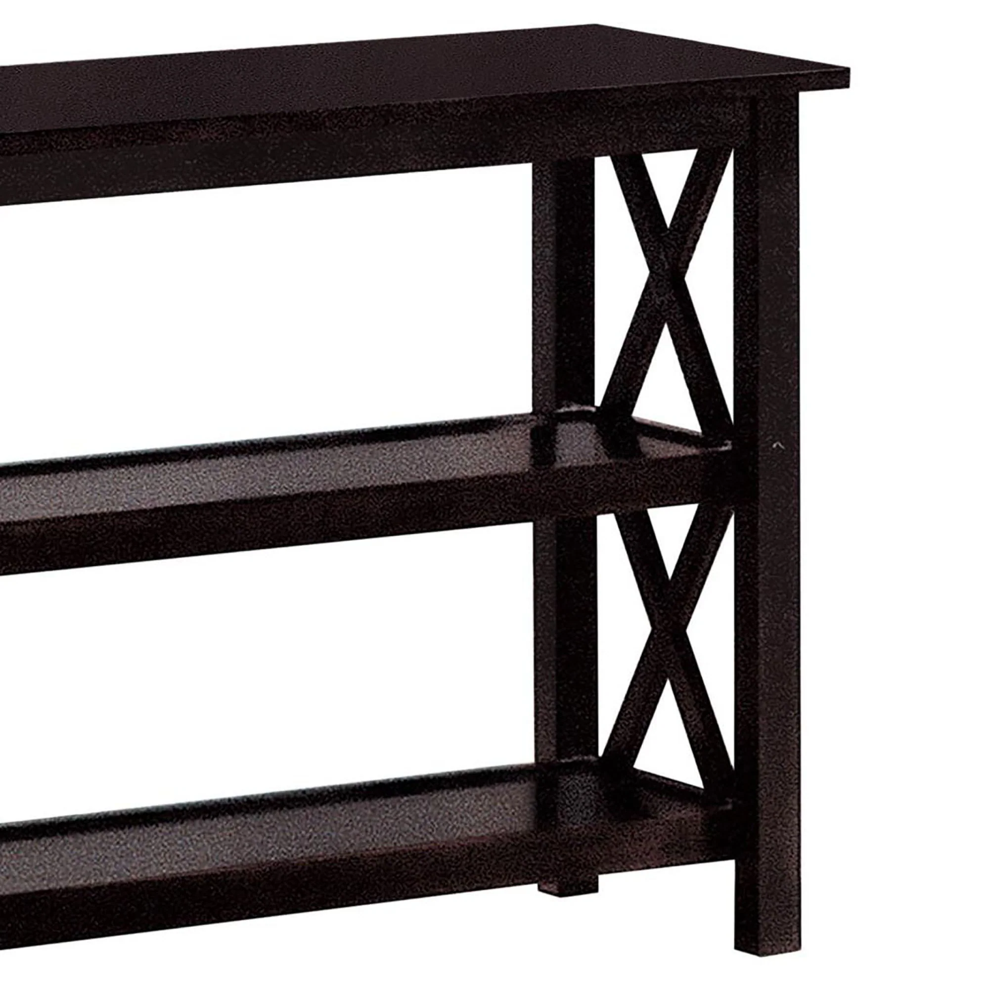 Sofa Table With Shelf - Brown - Image 4
