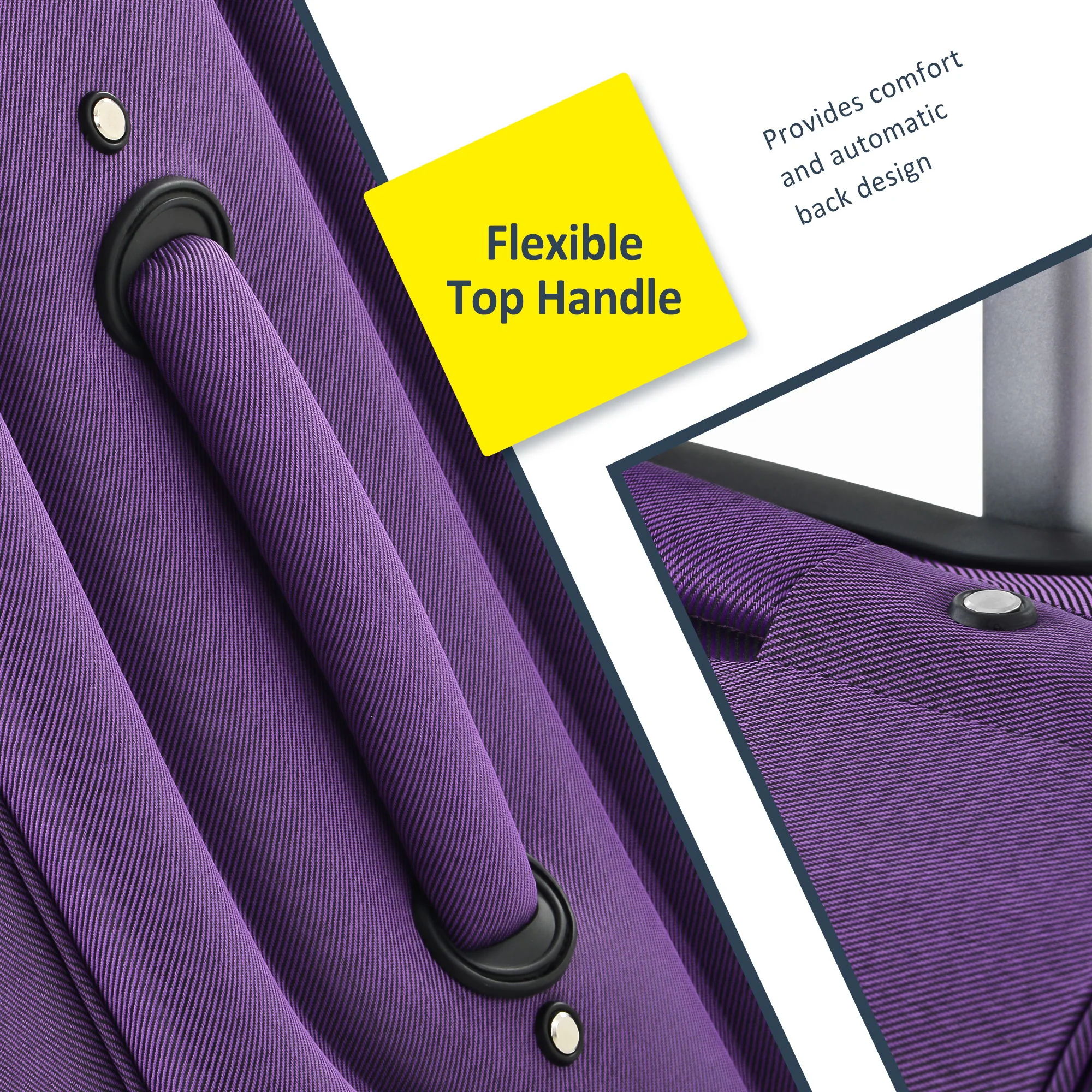 Softside Luggage Expandable 3 Piece Set Suitcase Upright Spinner Softshell Lightweight Luggage Travel Set - Image 8