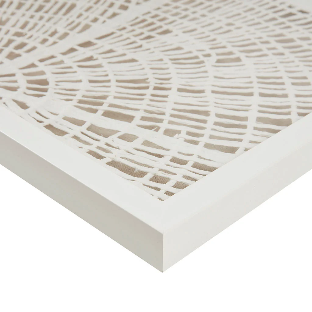 Solana - Framed Abstract Coastal Rice Shadowbox Wall Decor - Off-White - Image 4