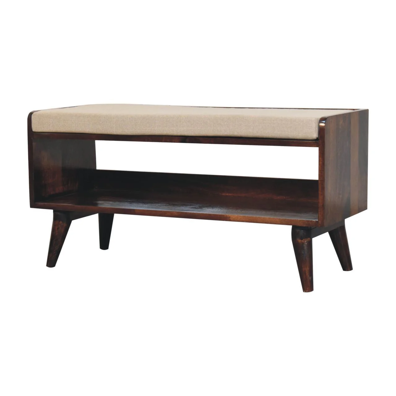 Solid Wood Bench With Upholstered Sea - Image 10