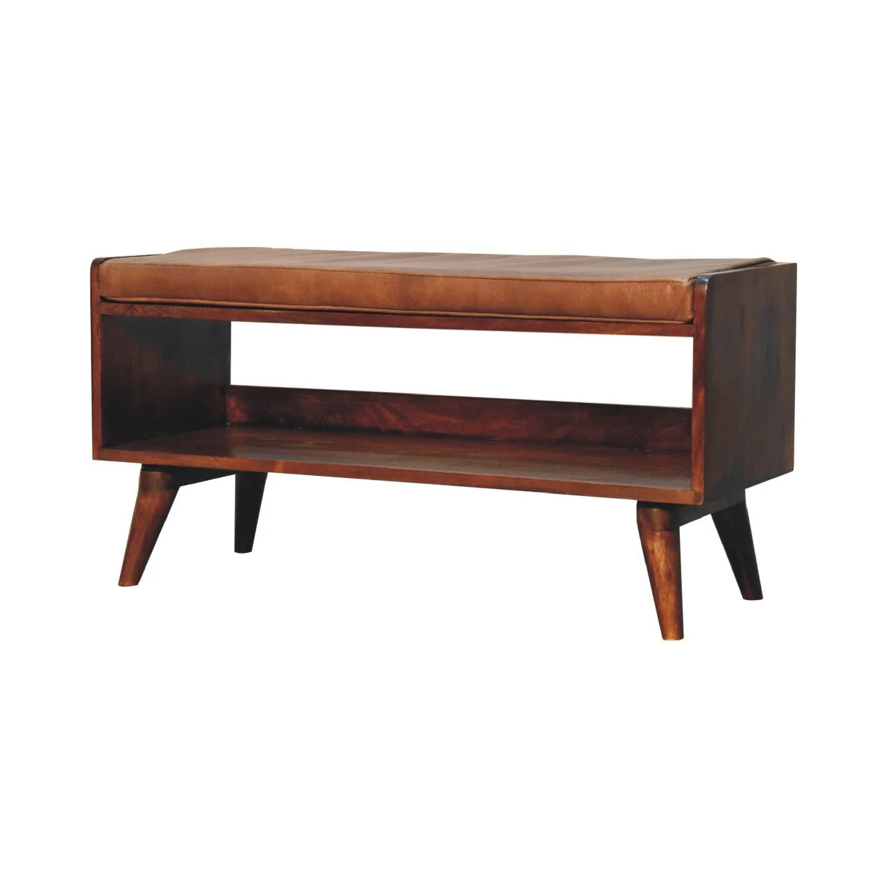 Solid Wood Bench With Upholstered Sea - Image 12