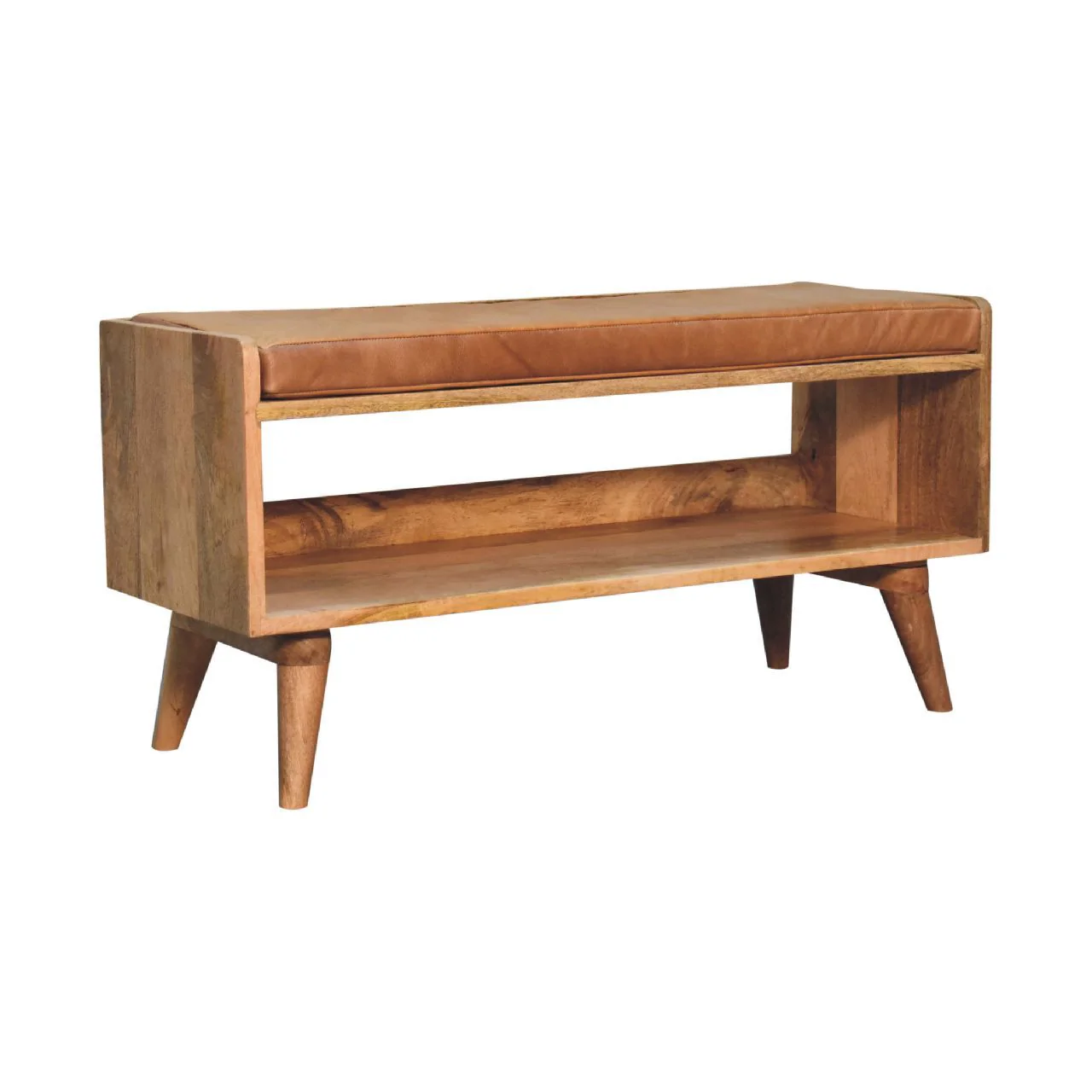 Solid Wood Bench With Upholstered Sea - Image 18