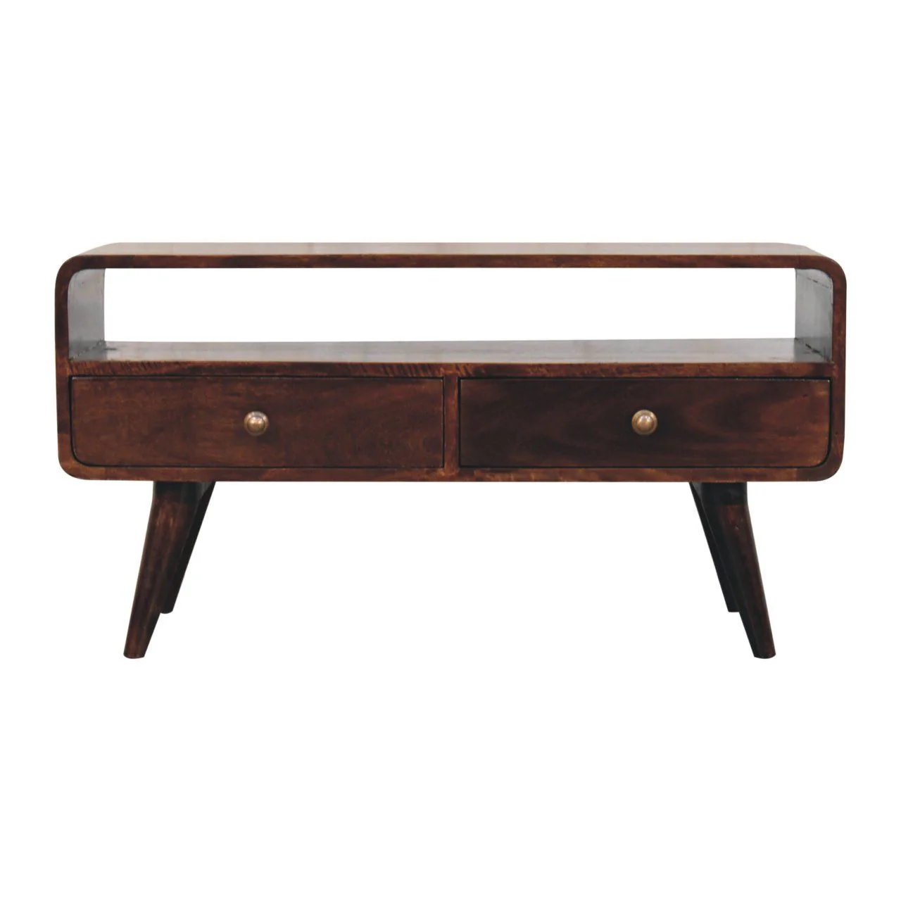 Solid Wood Curved Media Unit - Image 14