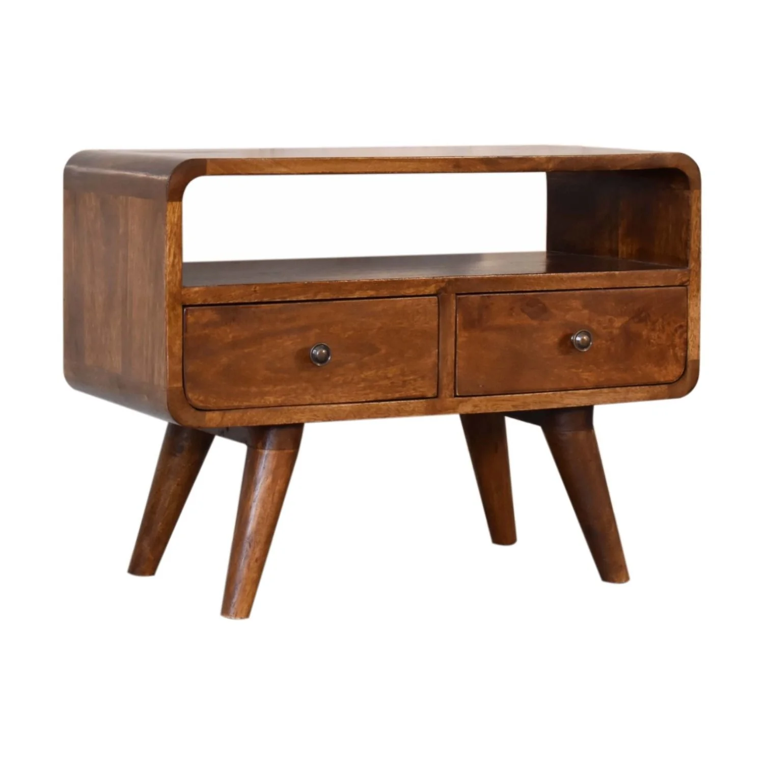 Solid Wood Curved Media Unit - Image 16
