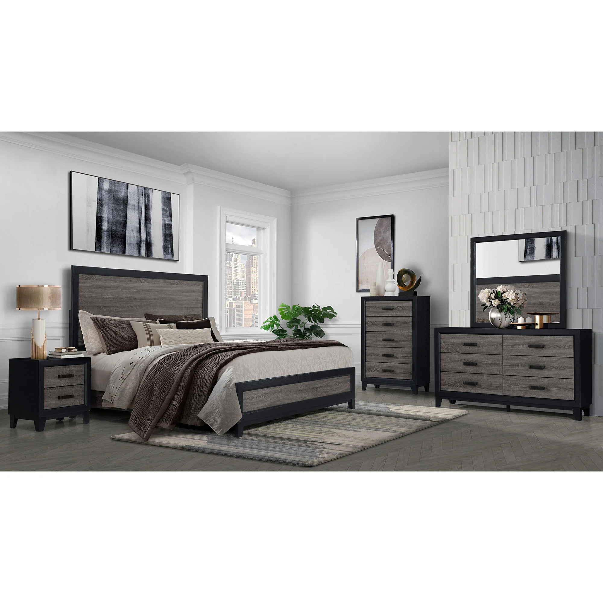Soluto - Nightstand - Gray / Black - Image 2