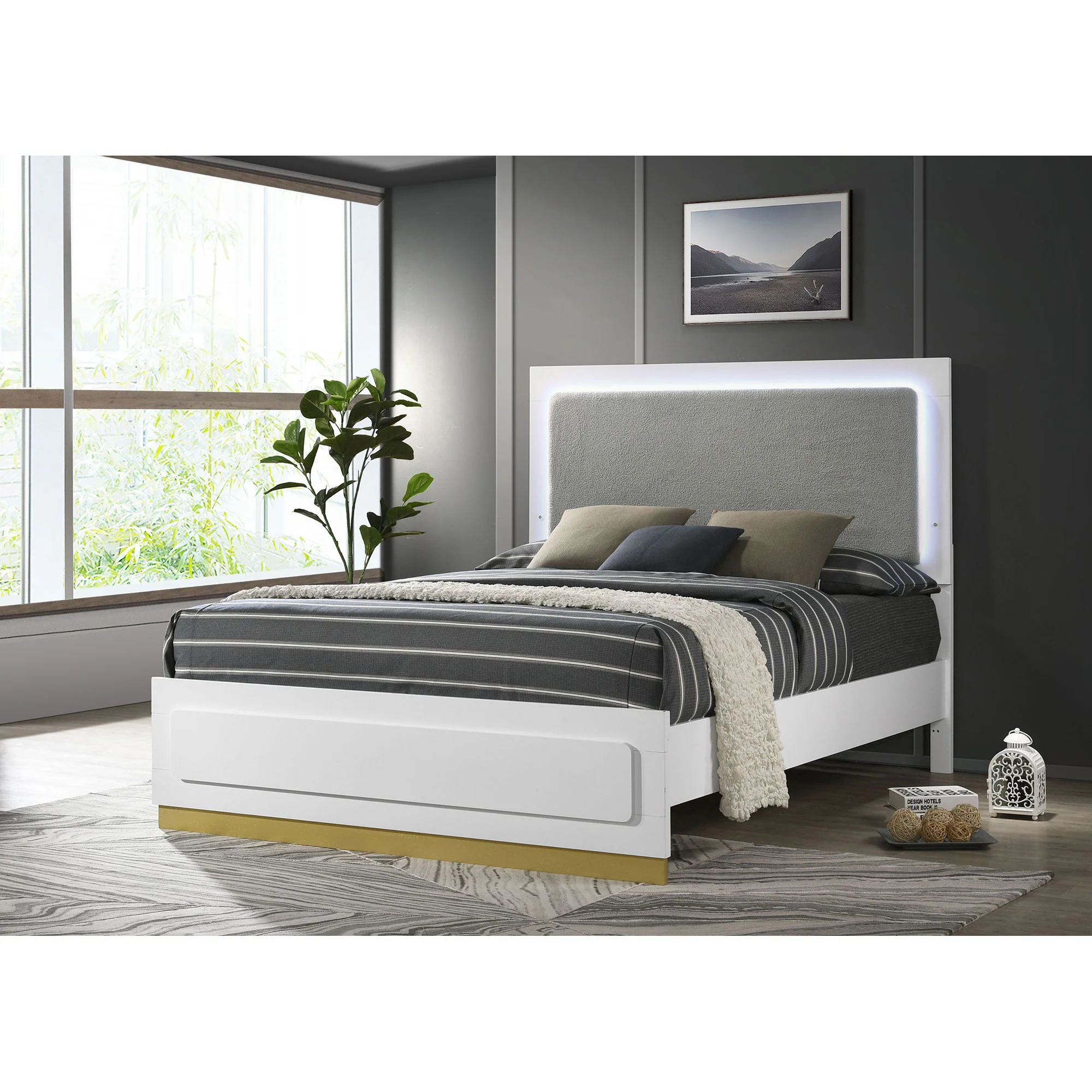 Sophia - Panel Bed With LED Headboard - Image 17