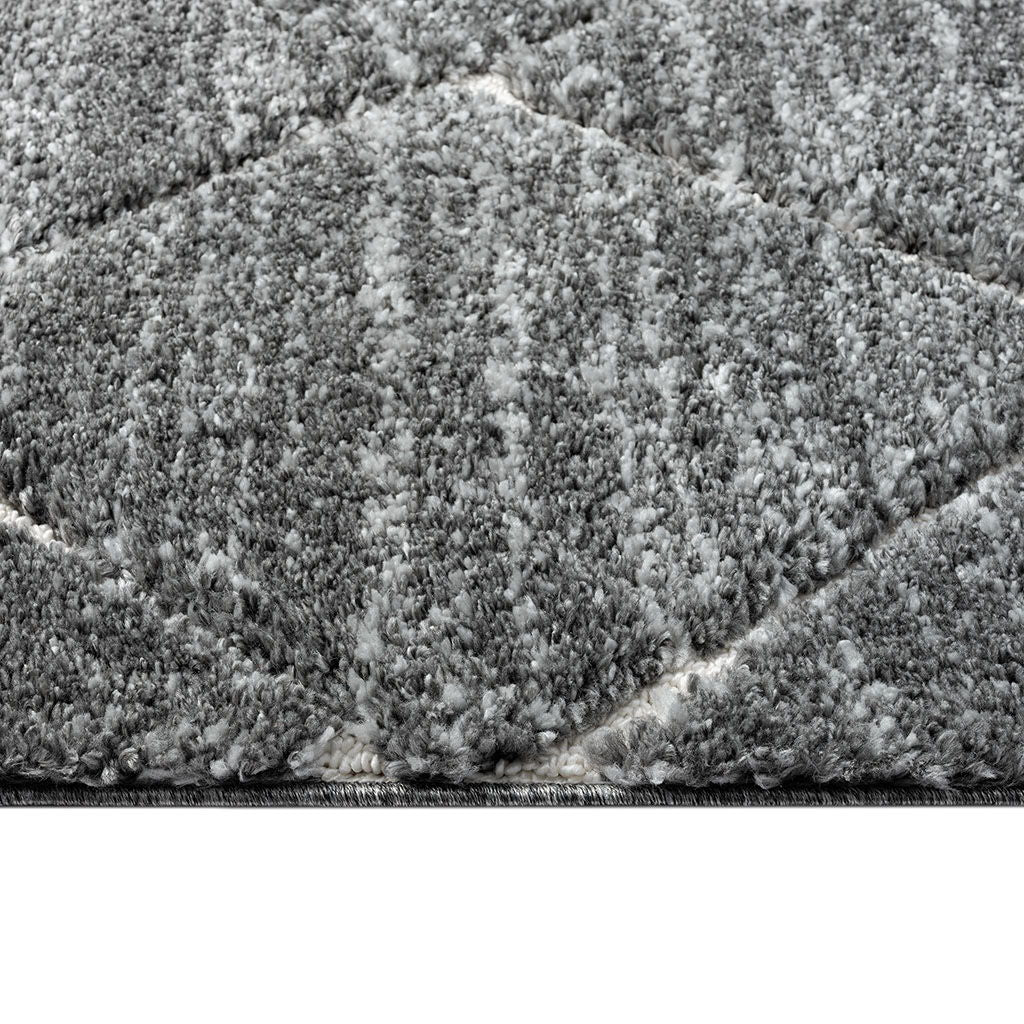 Sophie - Talas Trellis 5' x 7' Area Rug in Gray and Cream - Gray / Cream - Image 4