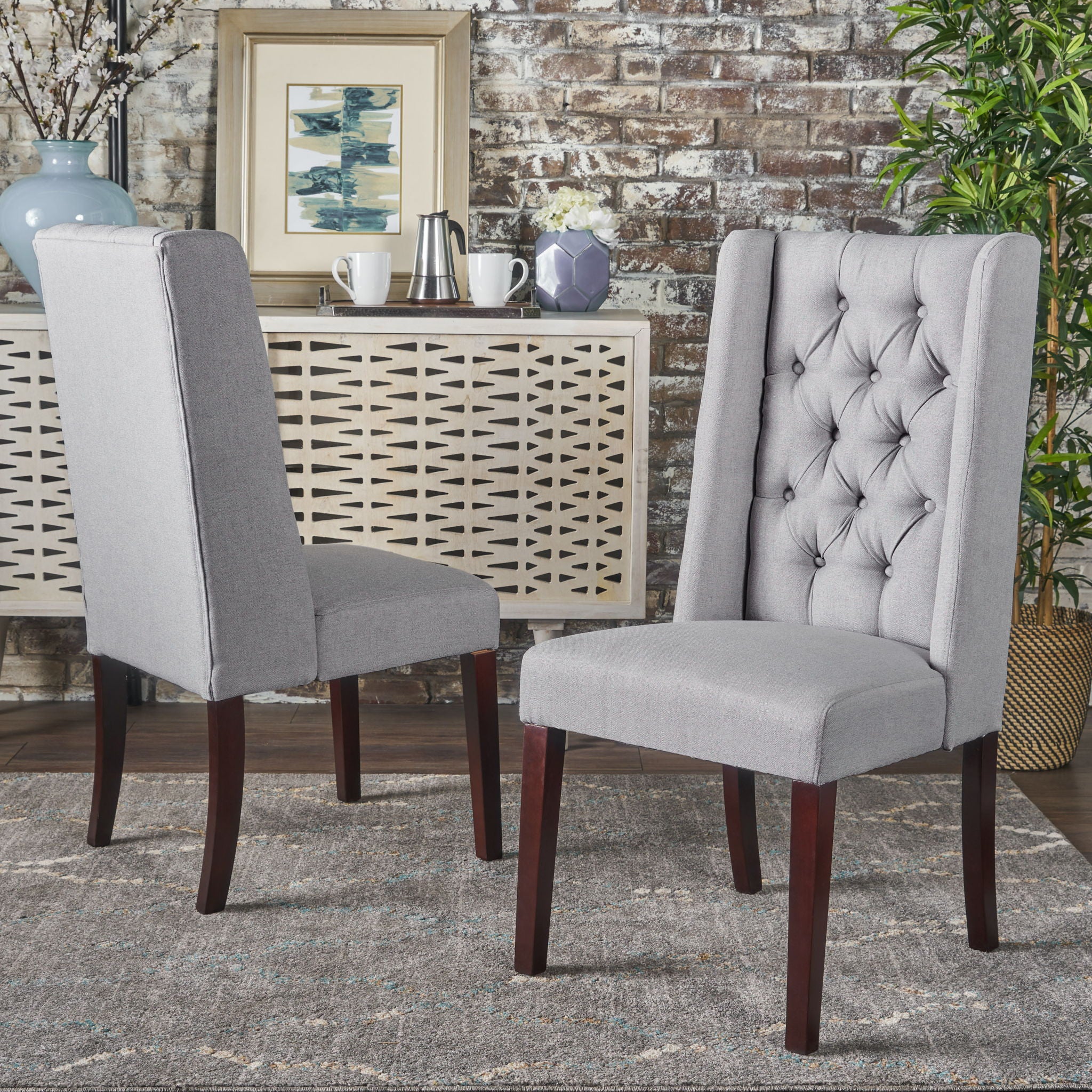 Sophisticated Tufted Dining Chair With High Back Design - Image 11