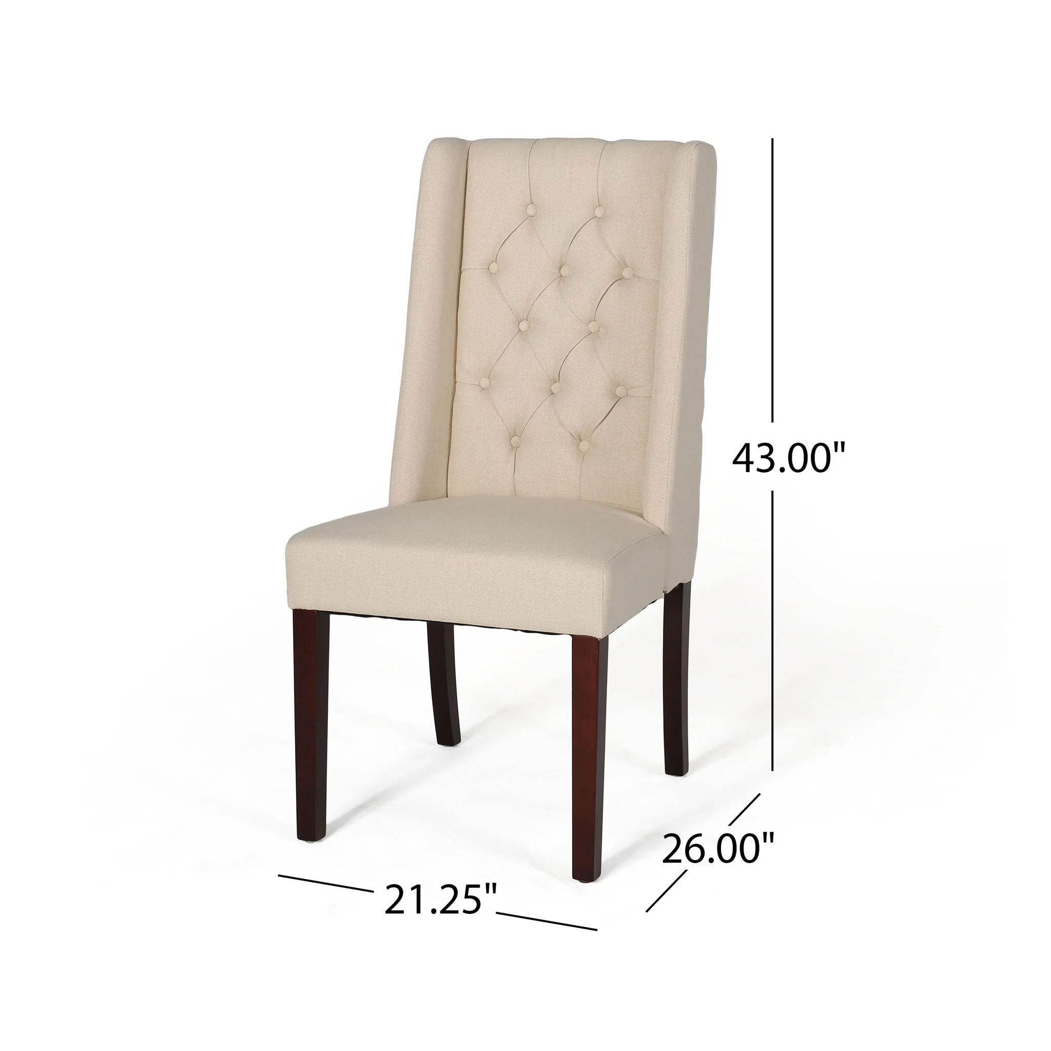 Sophisticated Tufted Dining Chair With High Back Design - Image 13
