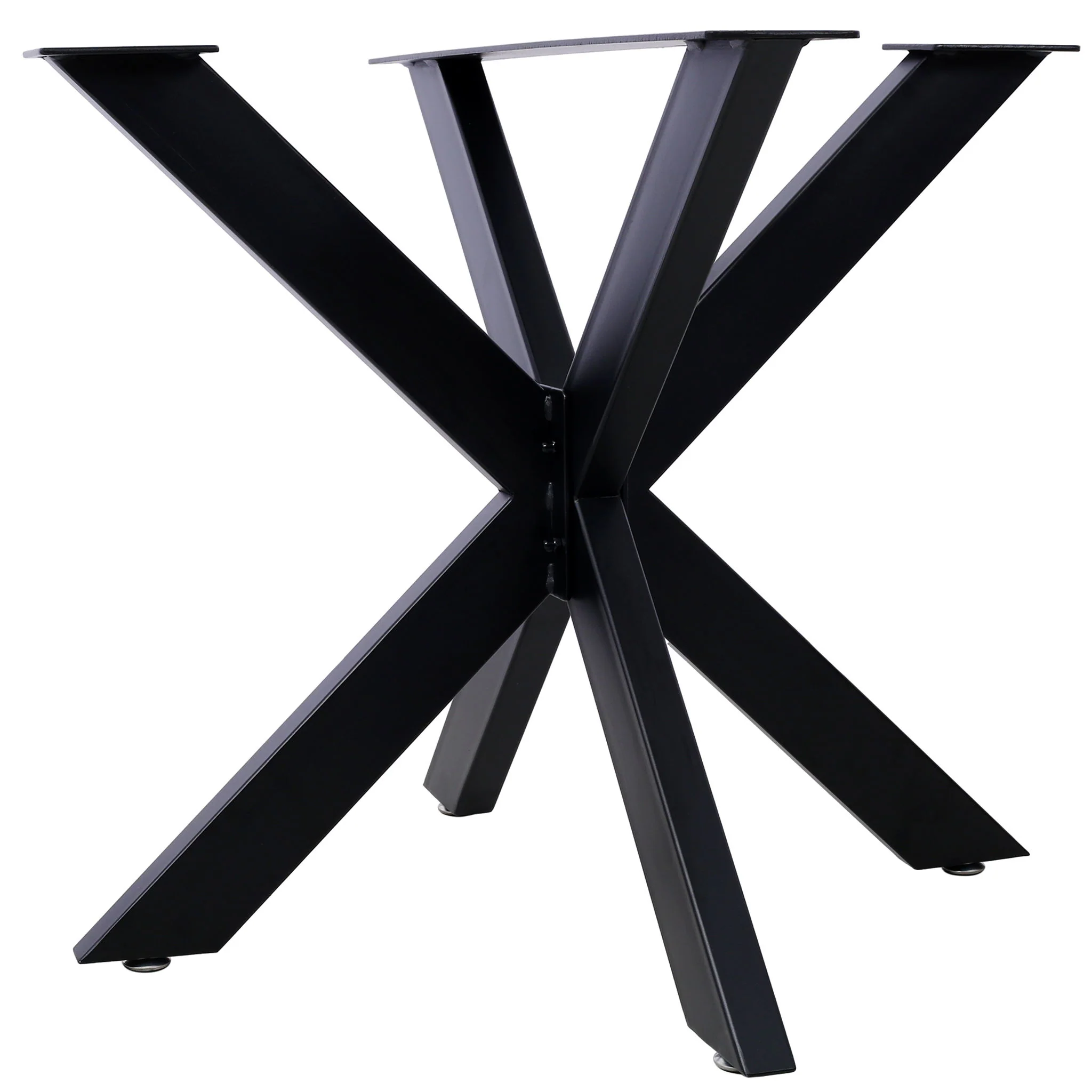 Spider Shaped Steel Table Legs, Metal Dining Table Frame, Heavy Duty Box Section Table Base - Black - Image 3