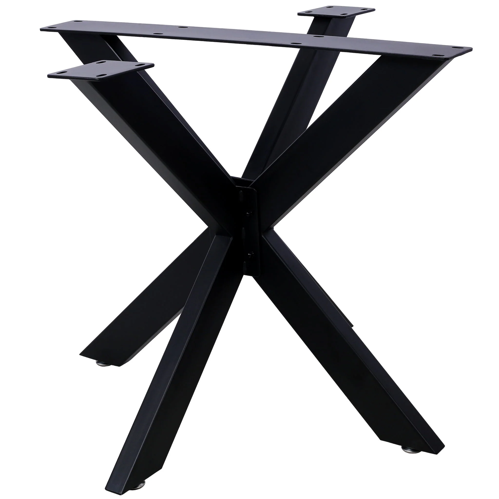 Spider Shaped Steel Table Legs, Metal Dining Table Frame, Heavy Duty Box Section Table Base - Black - Image 4
