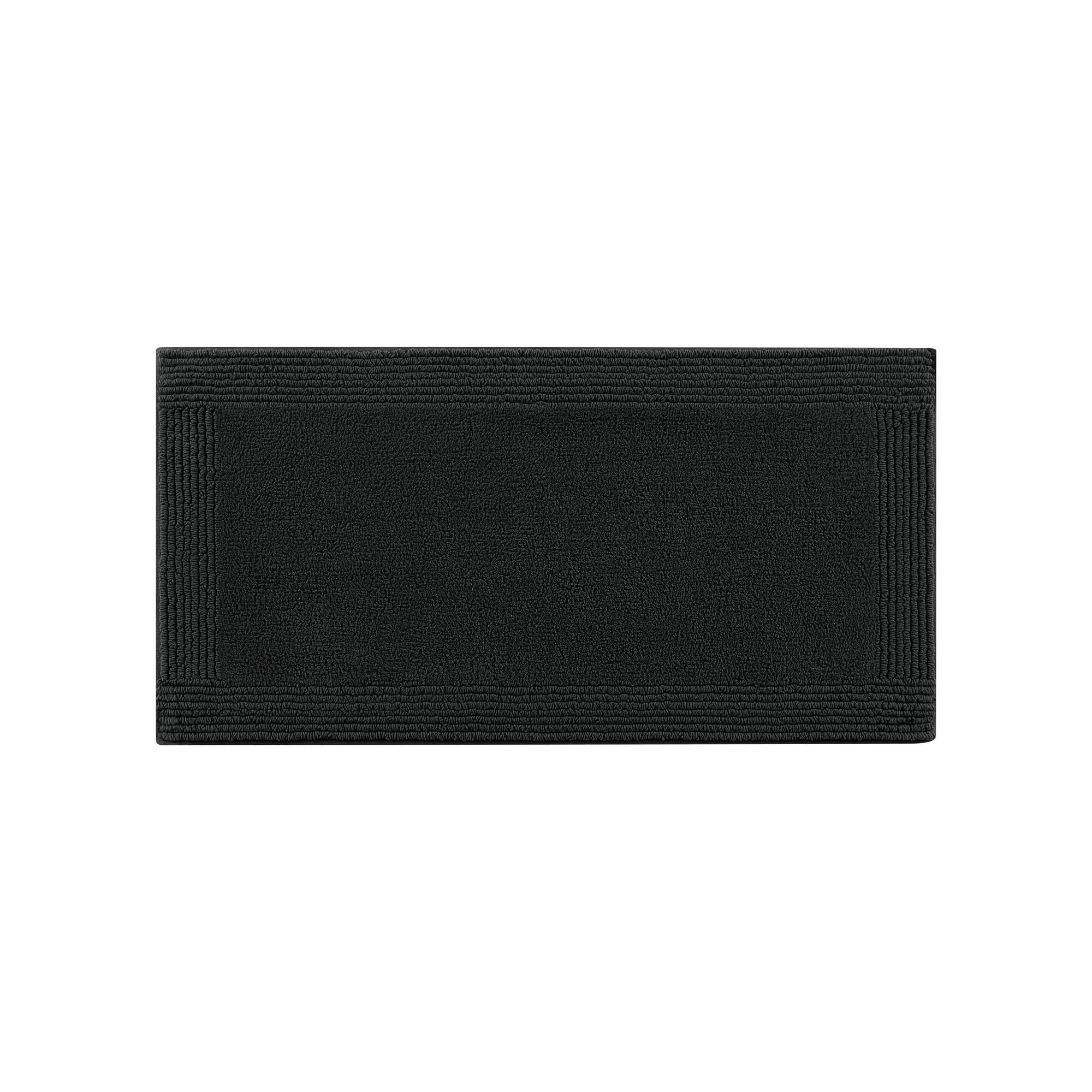 Splendor - 20" x 30" Tufted Reversible Bath Rug - Black - Image 2