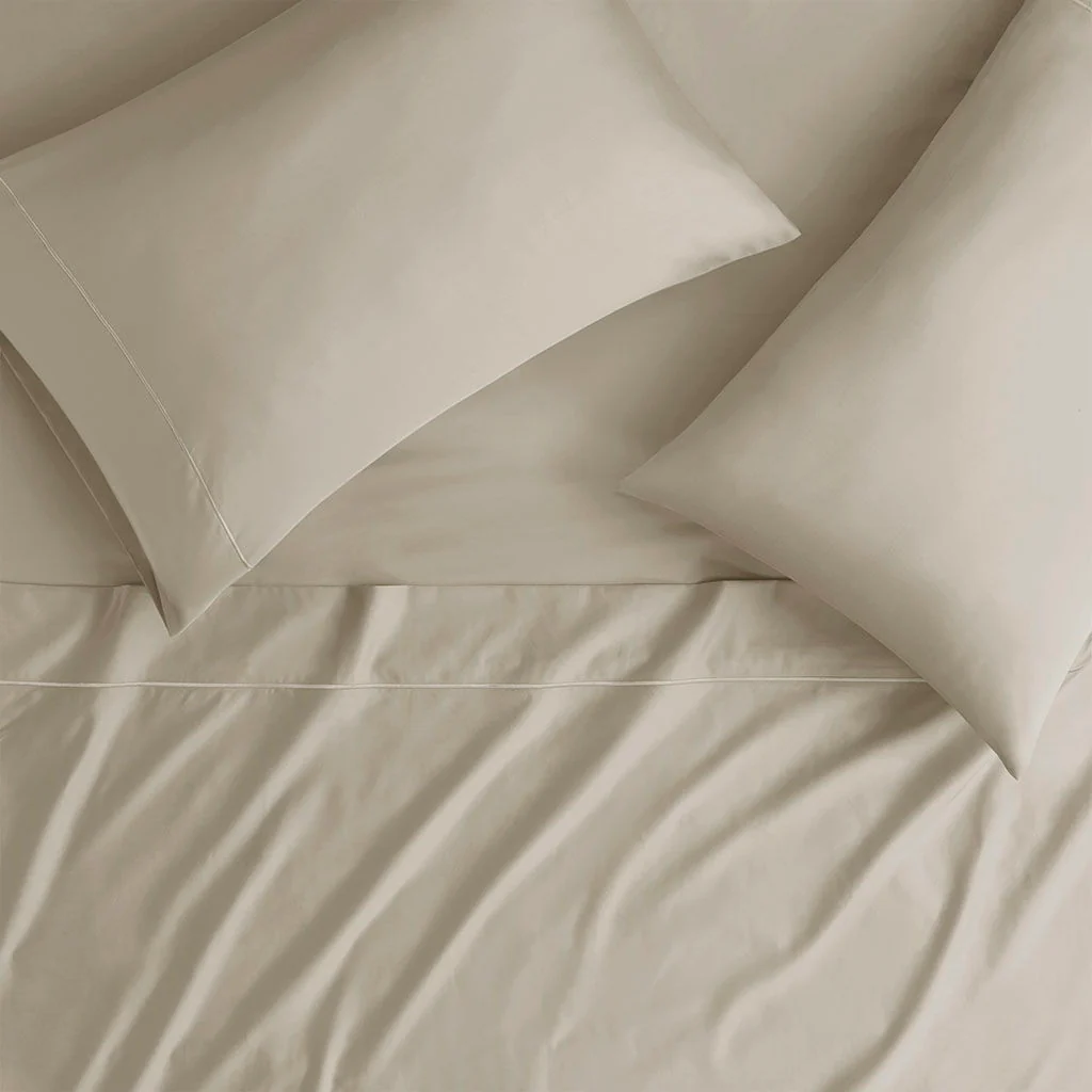600 Thread Count - Split King Sheet Set - Sand - Image 2