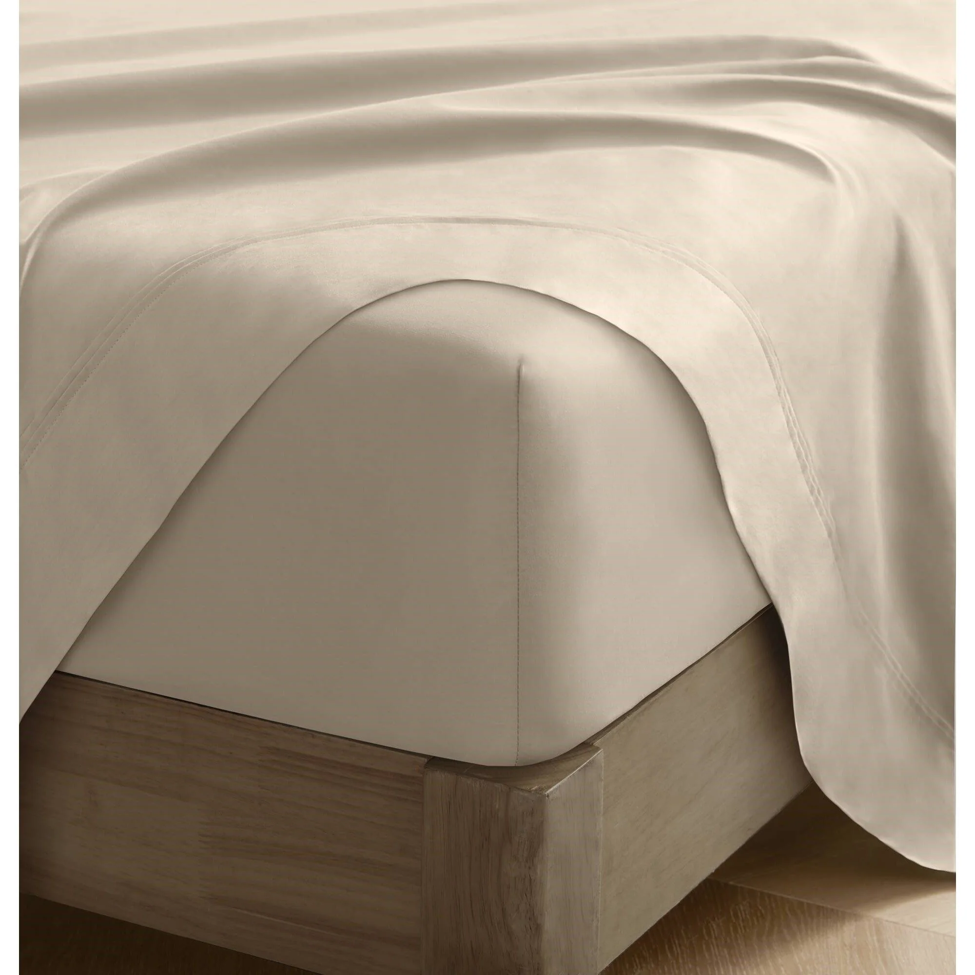 Split King Sateen Sheet Set - Linen - Image 3