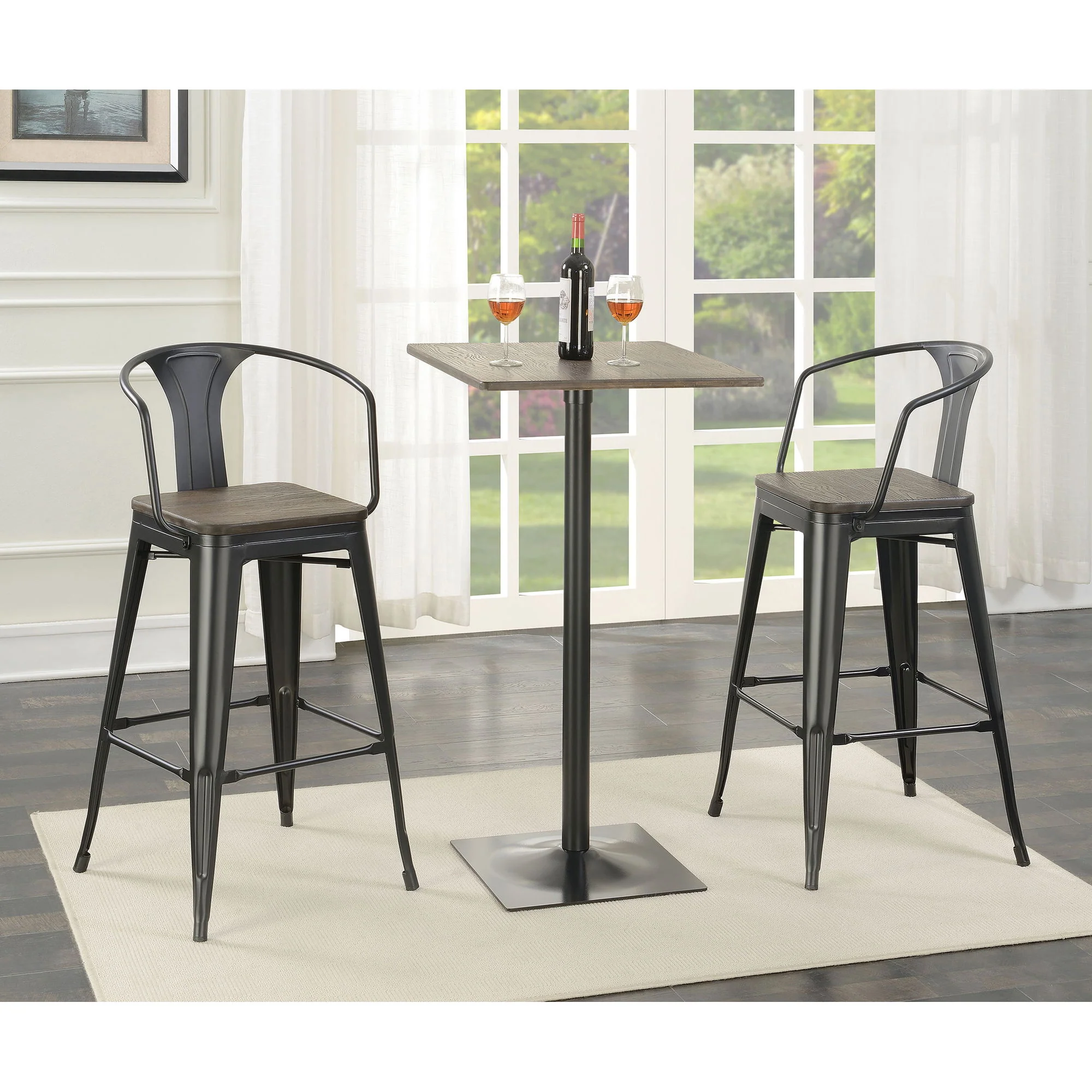Staccato - 3 Piece Square Bar Table Set - Dark Brown - Image 4