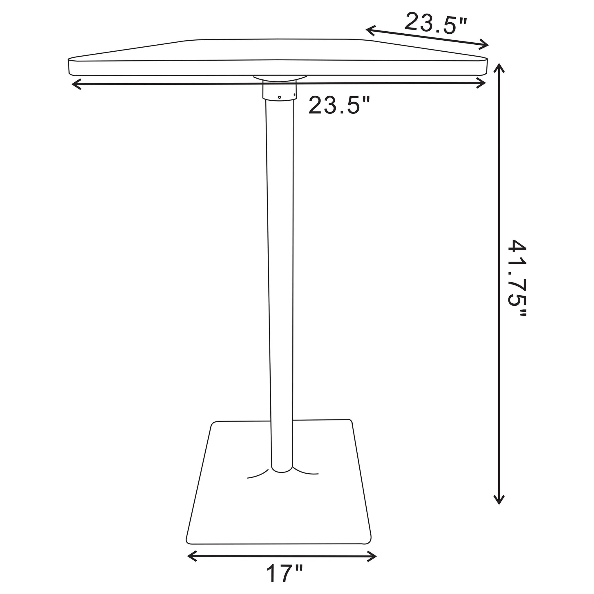 Staccato - Square Pub Height Bar Table - Dark Brown - Image 4