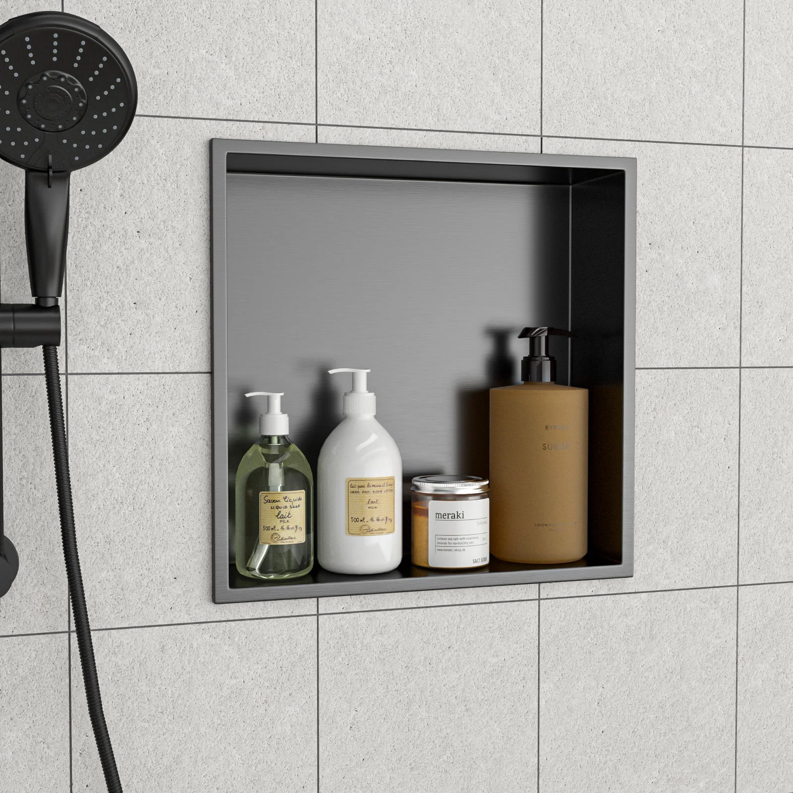 Stainless Steel Shower Niche With Seamless Design For Bathroom Storage - Image 71