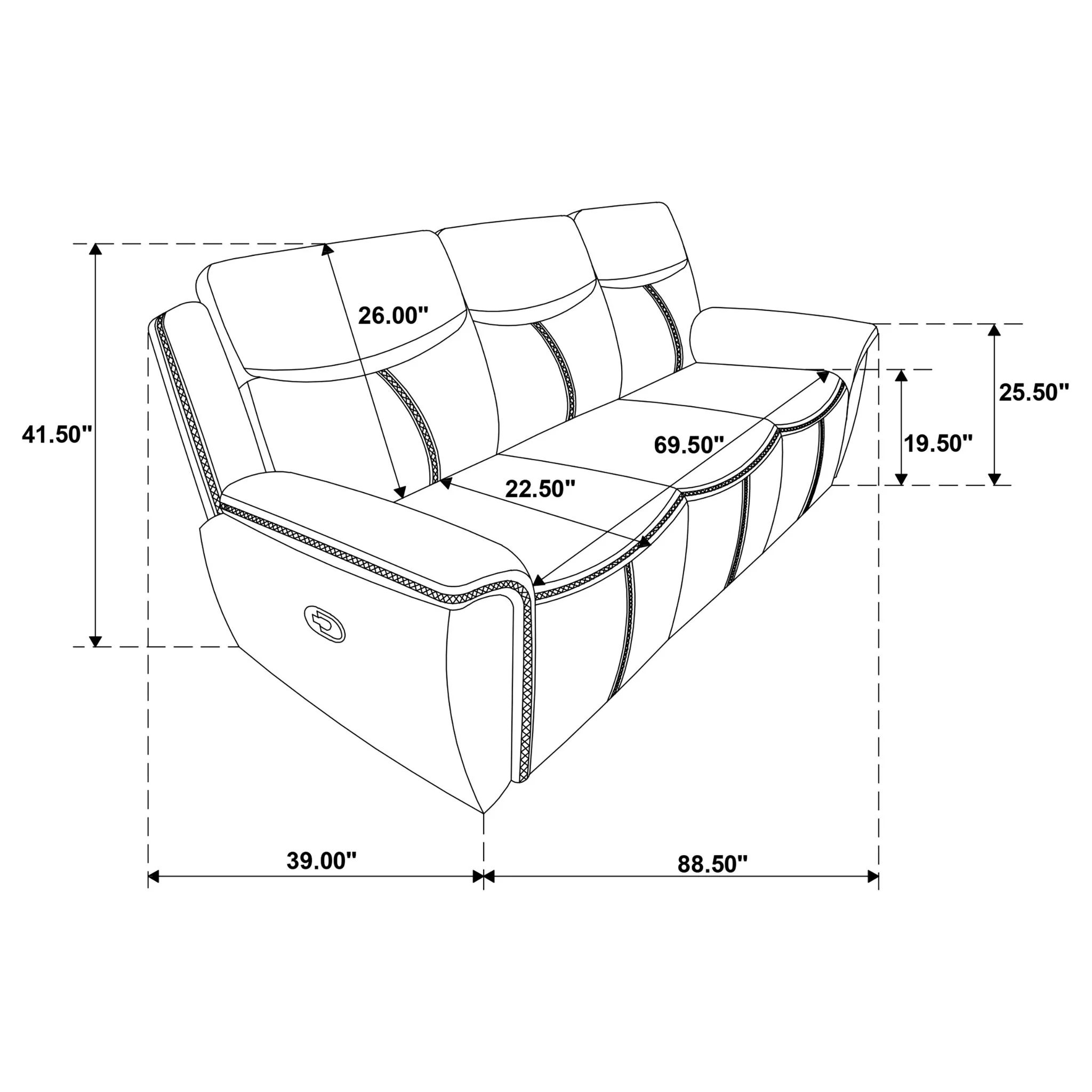 Stanwicke - 2 Piece Motion Reclining Sofa Set With Contrast Stitching - Blue - Image 4