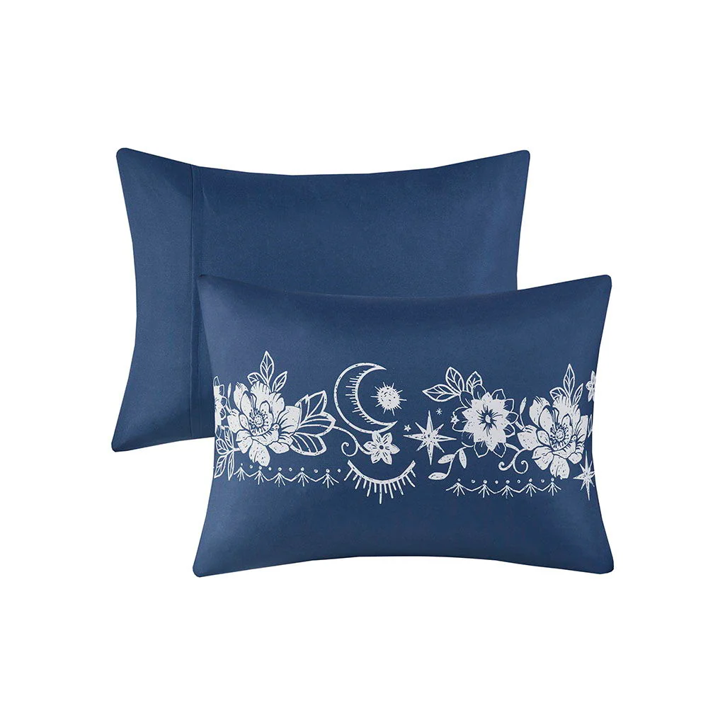Stella - Twin Celestial Comforter Set - Navy - Image 2