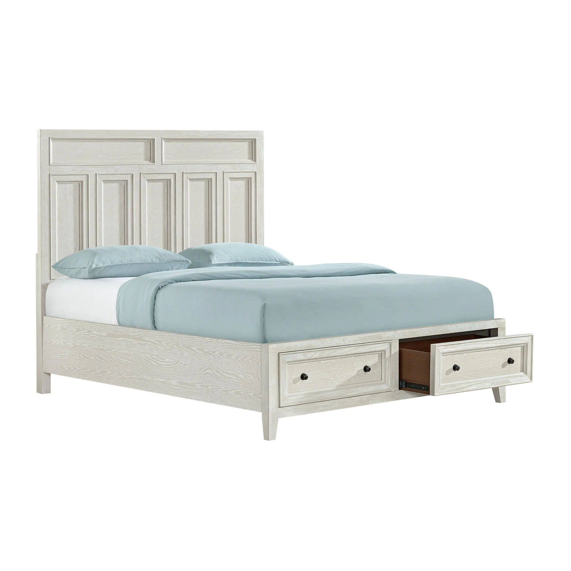 Storage Bed With Panel Headboard And Spacious Footboard Drawers - Image 7