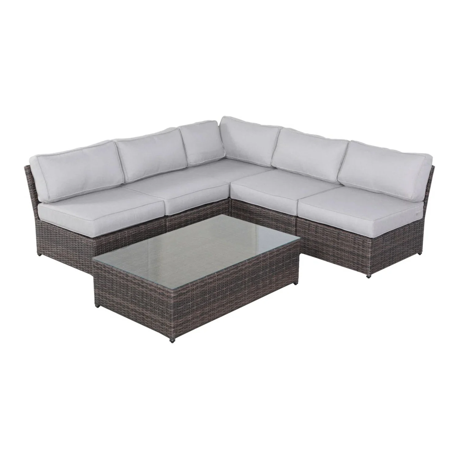 Comfortable Modern Patio Rattan Sectional Set With Cushions - Image 61