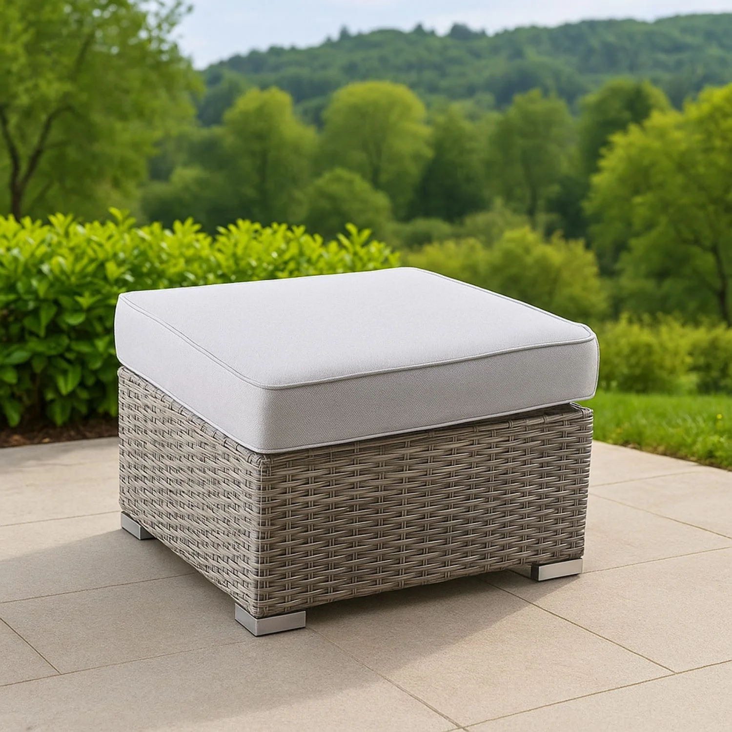 Stylish Outdoor Ottoman With Cushion For Comfort - Image 6