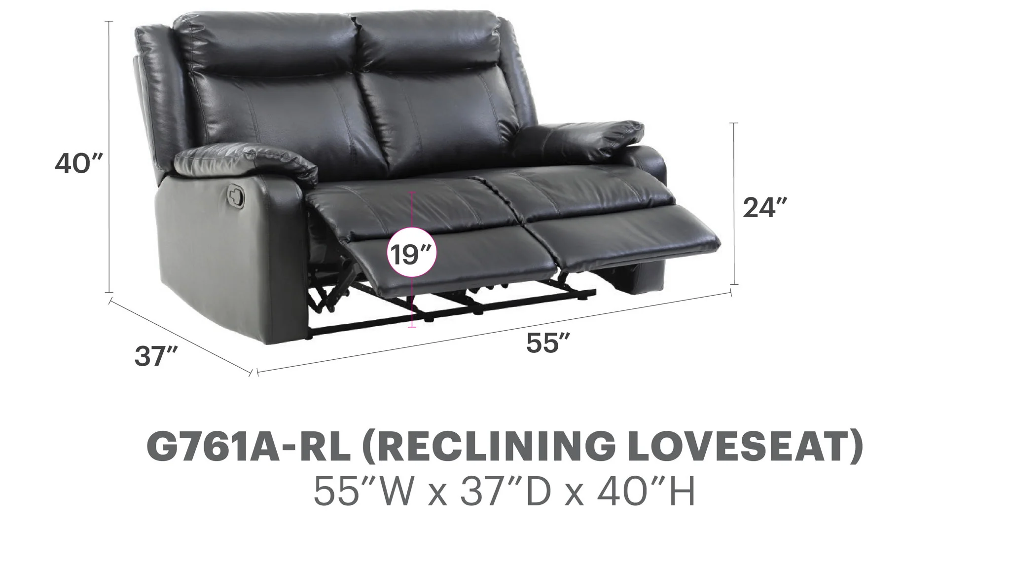 Stylish Reclining Loveseat For Two - Image 4