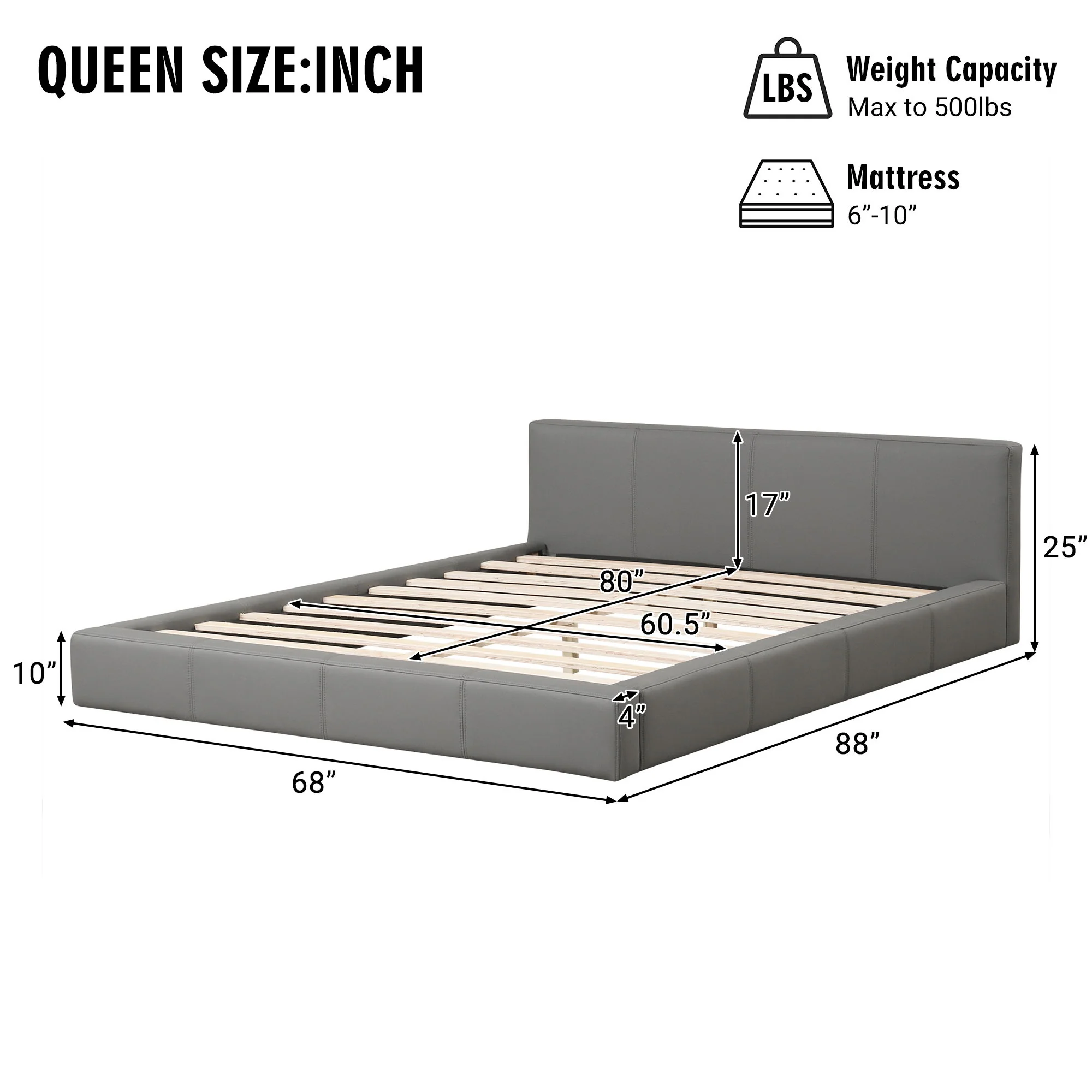 Stylish Upholstered Bed With Birch Wood Frame - Image 13