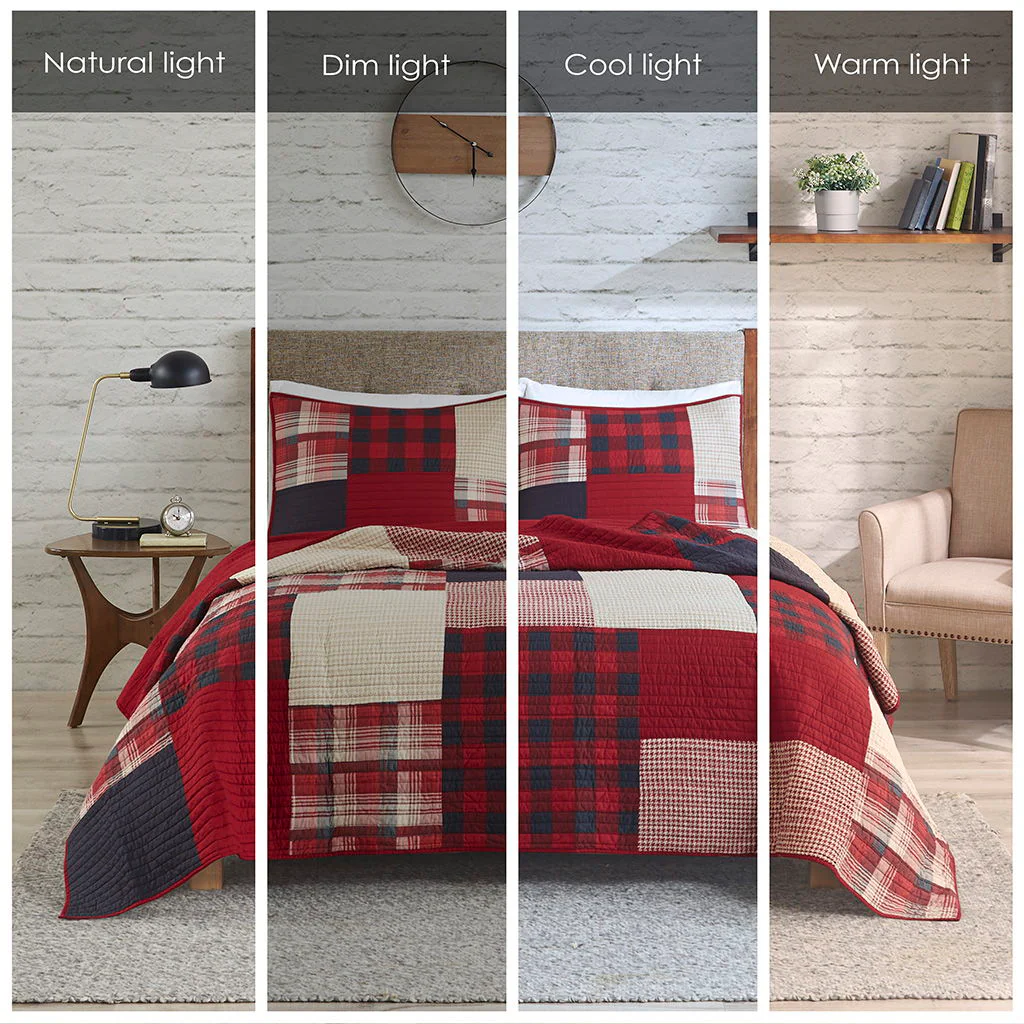 Sunset - Oversized Coverlet Mini Set - Red - Image 2