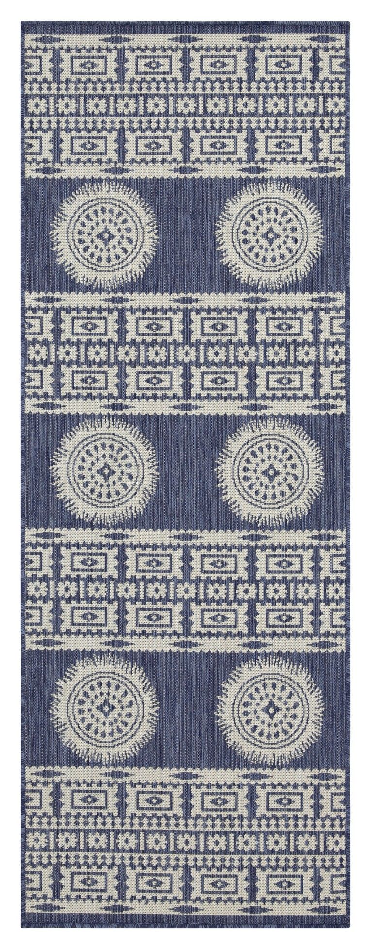 Sunshine - 5'3" X 7'3" Indoor, Outdoor Area Polypropylene Rug - Blue - Image 3
