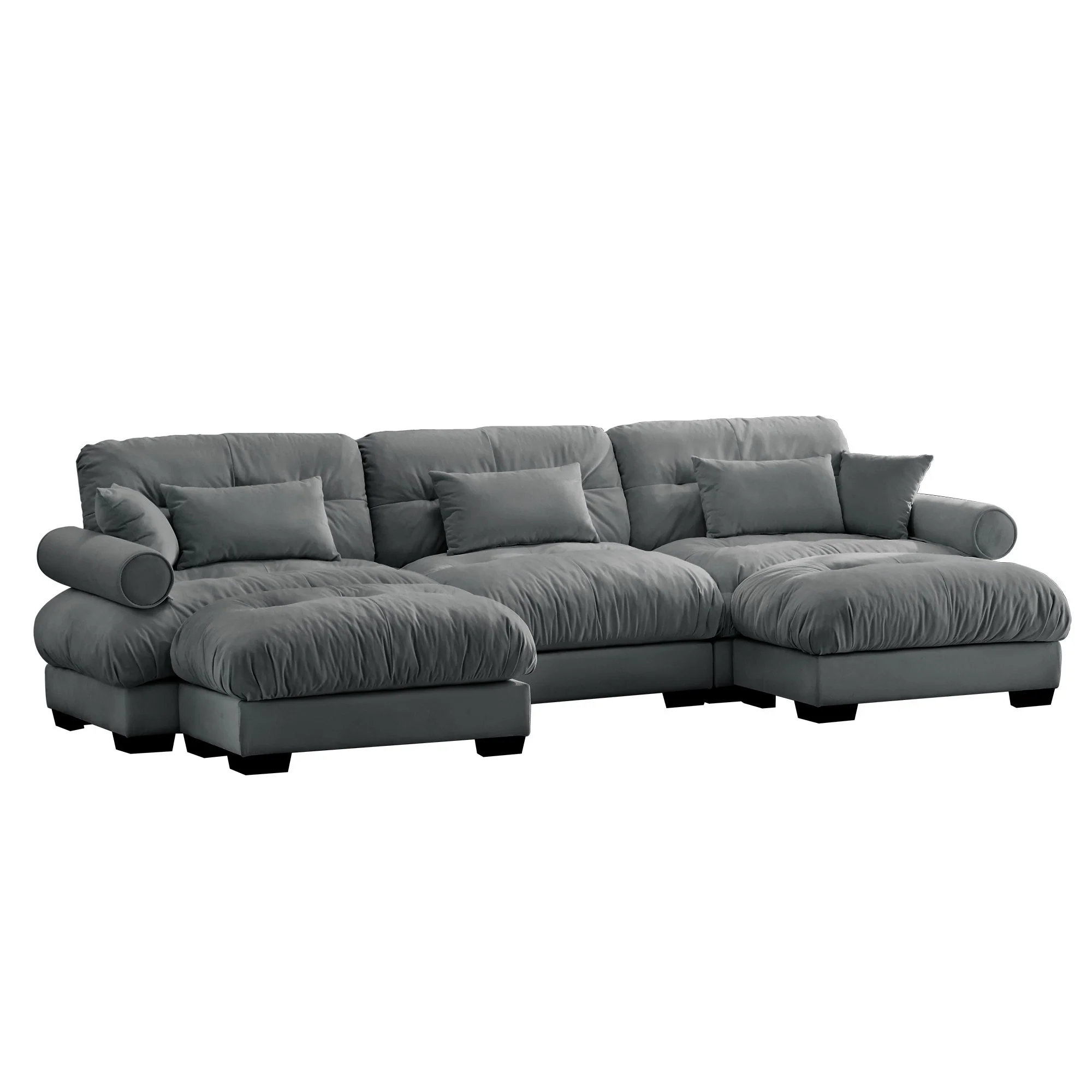 Super Comfort Oversized Modular Sectional Sofa With Movable Ottoman - Image 11