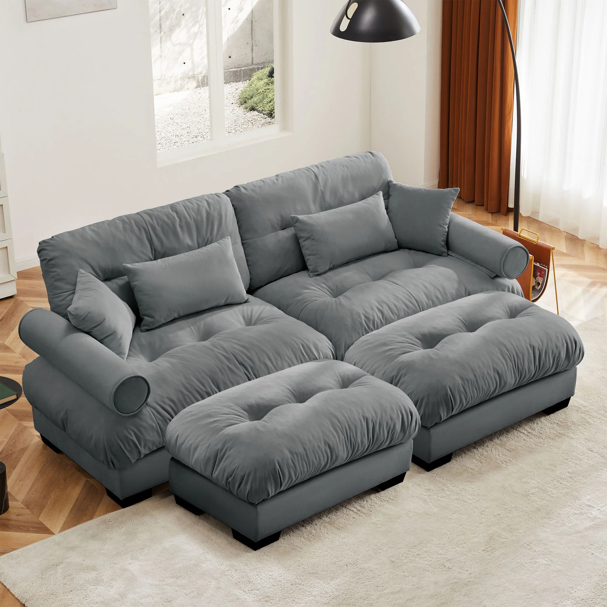 Super Comfort Oversized Modular Sectional Sofa With Movable Ottoman - Image 44