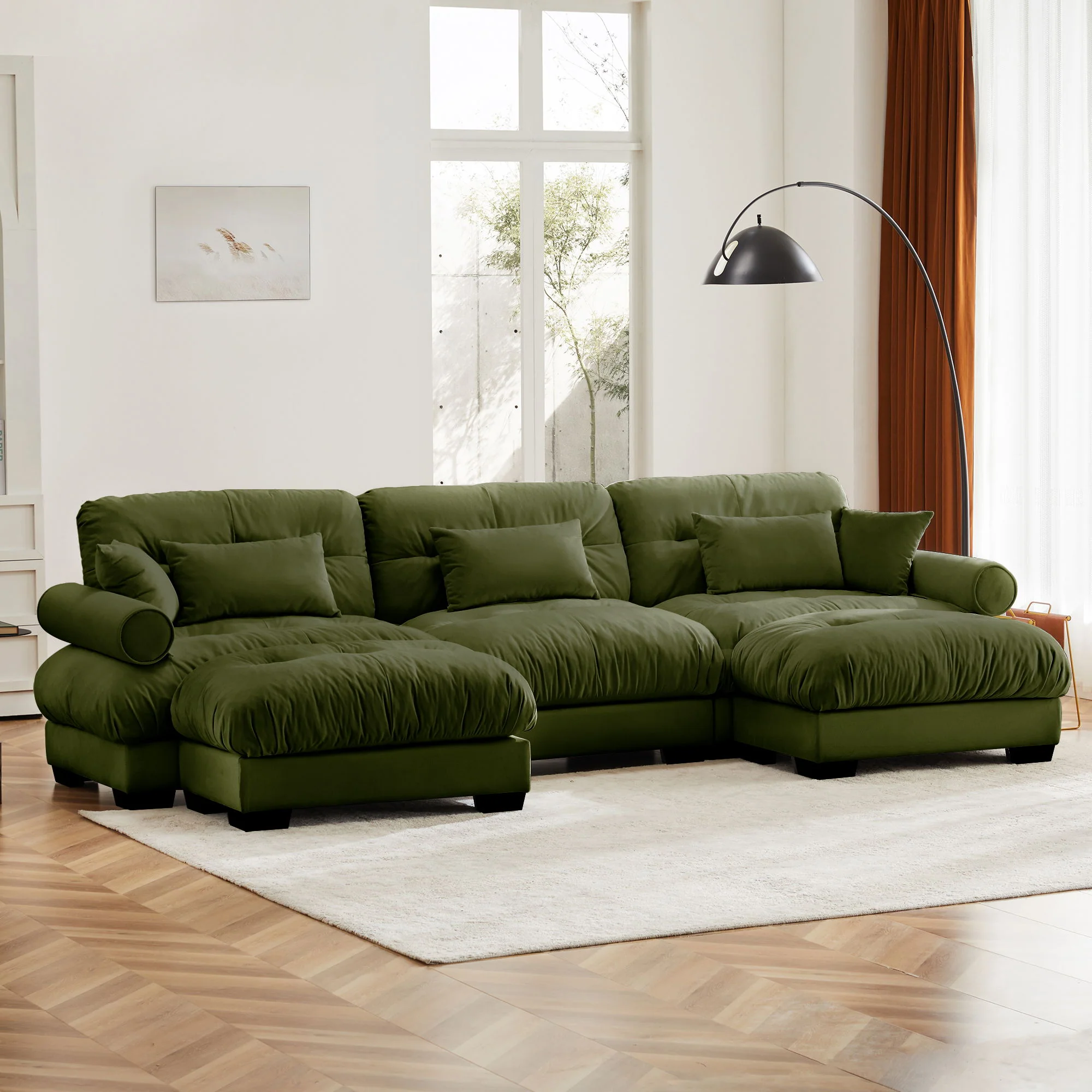 Super Comfort Oversized Modular Sectional Sofa With Movable Ottoman - Image 52