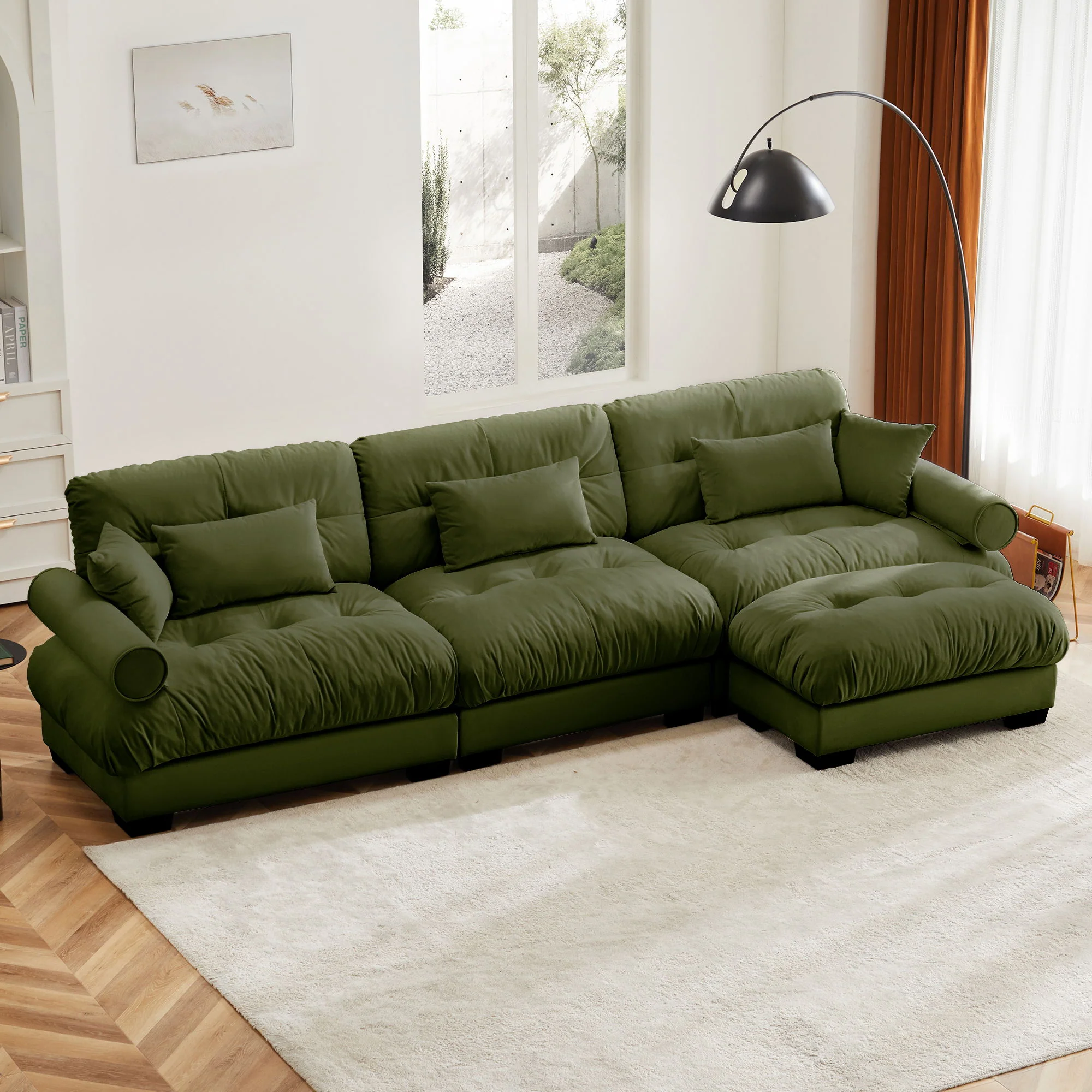 Super Comfort Oversized Modular Sectional Sofa With Movable Ottoman - Image 56