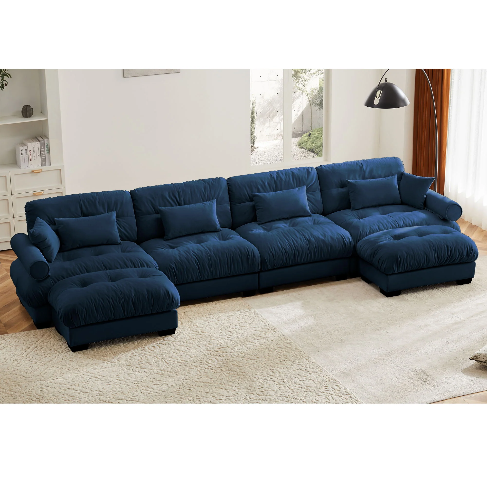 Super Comfort Oversized Modular Sectional Sofa With Movable Ottoman - Image 58