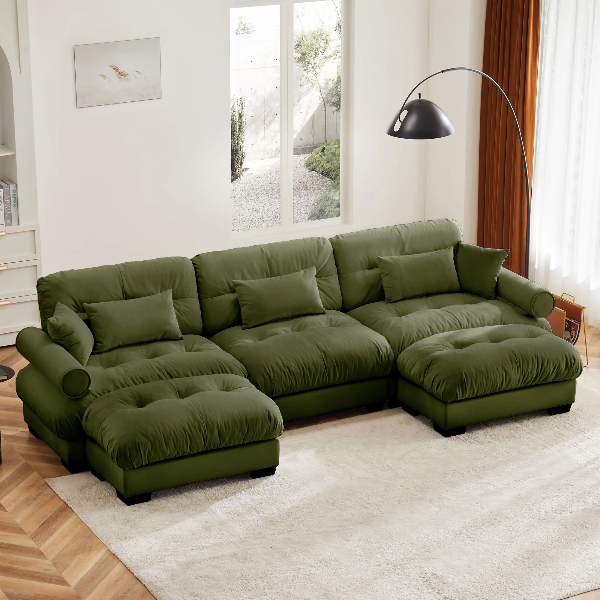 Super Comfort Oversized Modular Sectional Sofa With Movable Ottoman - Image 74