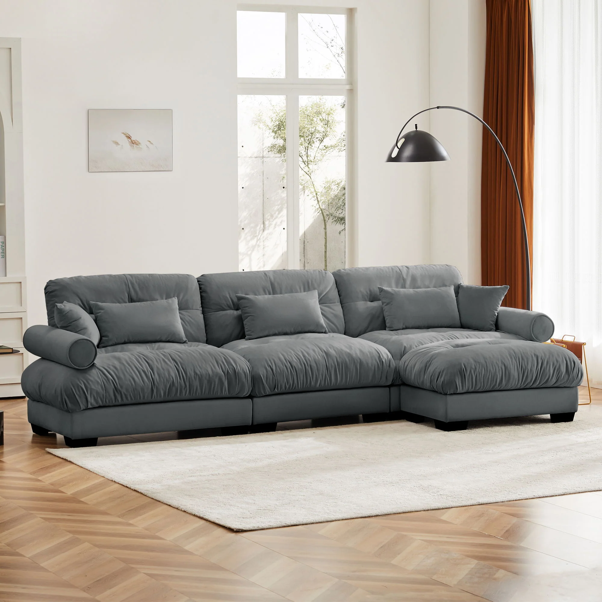Super Comfort Oversized Modular Sectional Sofa With Movable Ottoman - Image 78