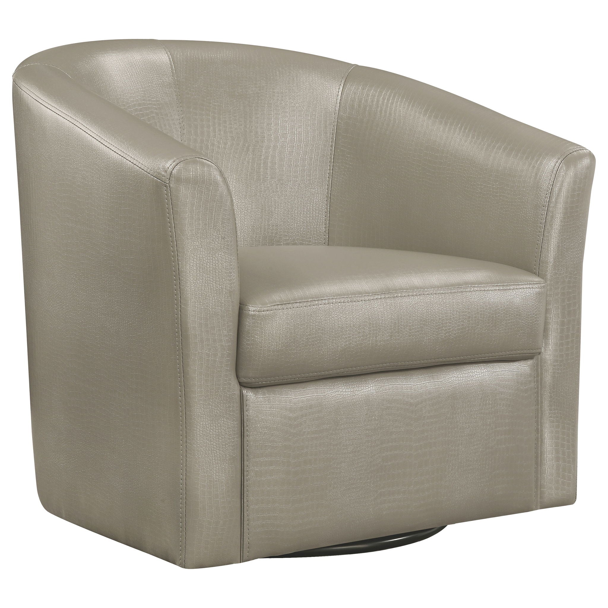 Swivel Armchair With Barrel-Back Design - Image 2
