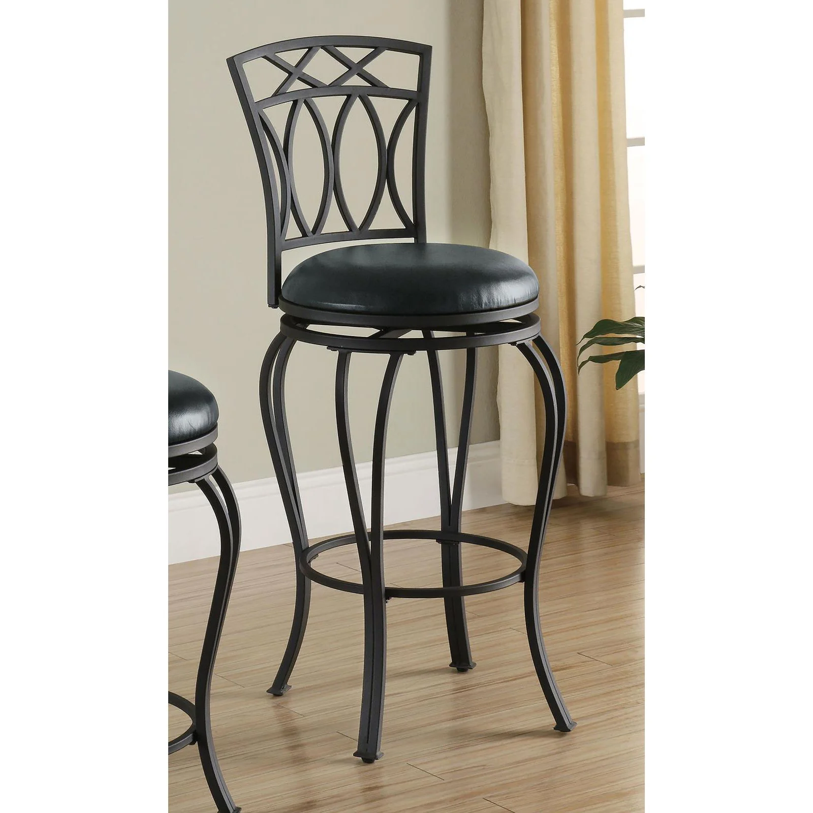 Swivel Stool With Upholstered Seat - Image 5
