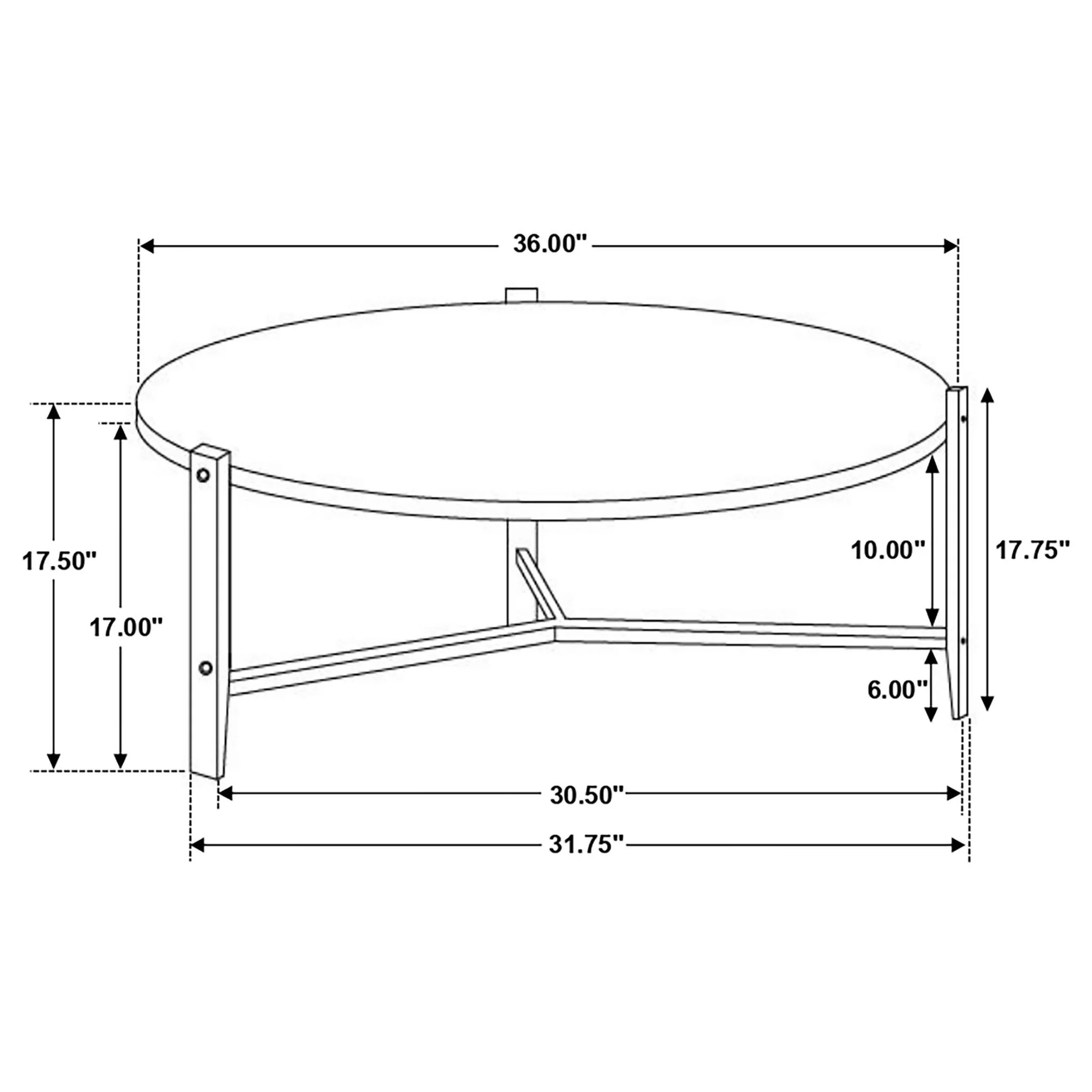 Tandi - Round Marble Coffee Table - White - Image 2